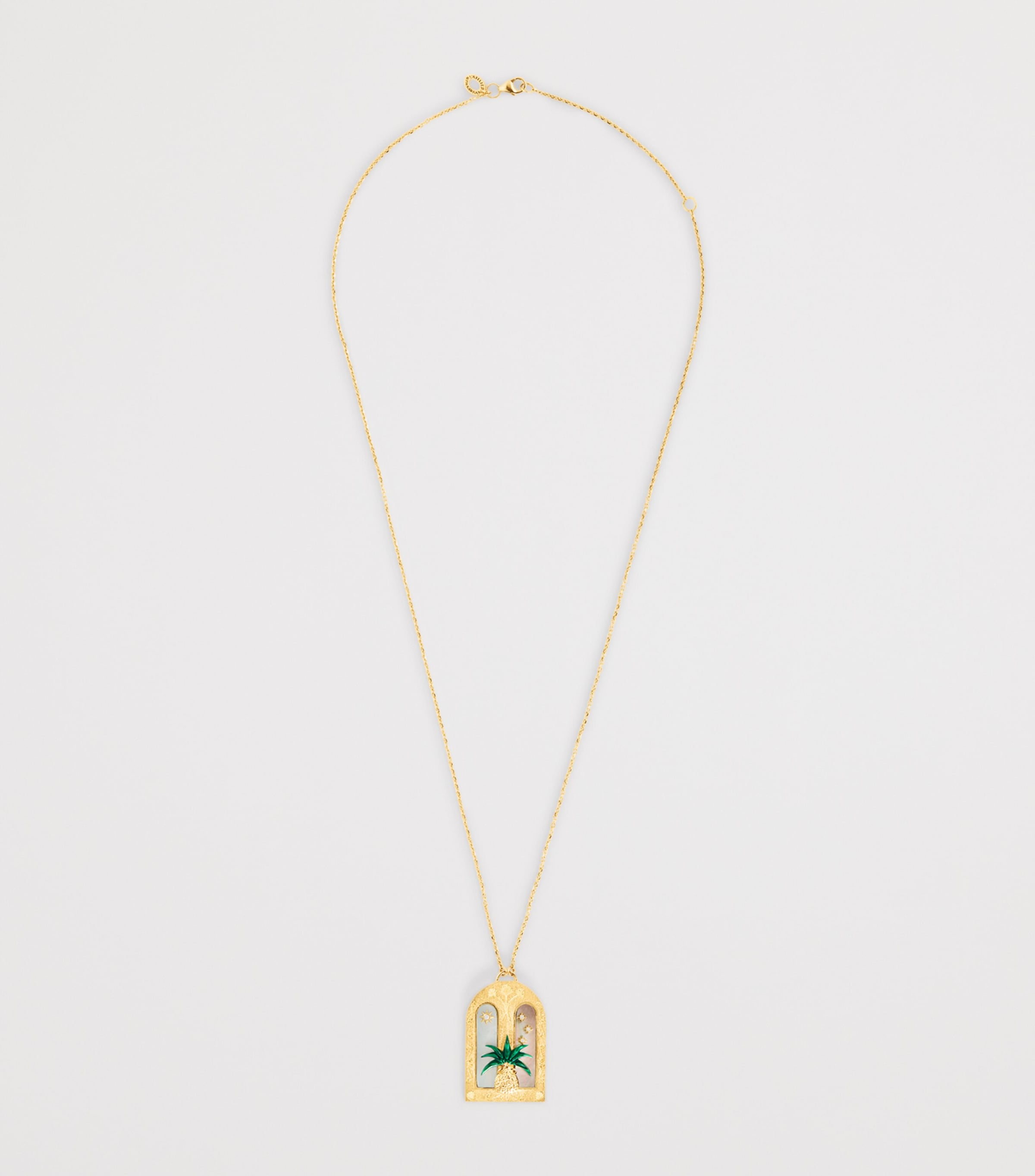 Yellow Gold and Diamond Dusk to Dawn Necklace YELLOW GOLD Image 3