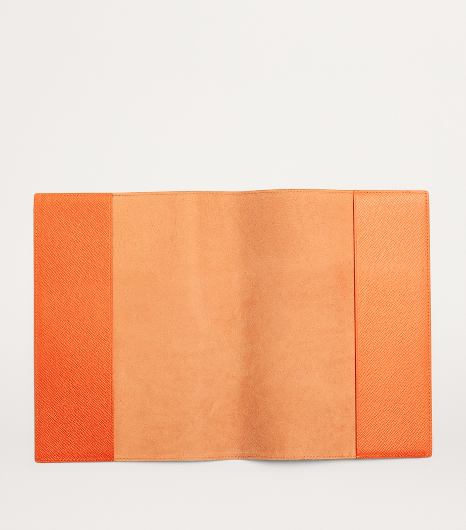 Harrods Leather Refillable Sleeve and Notepad Orange Image 2