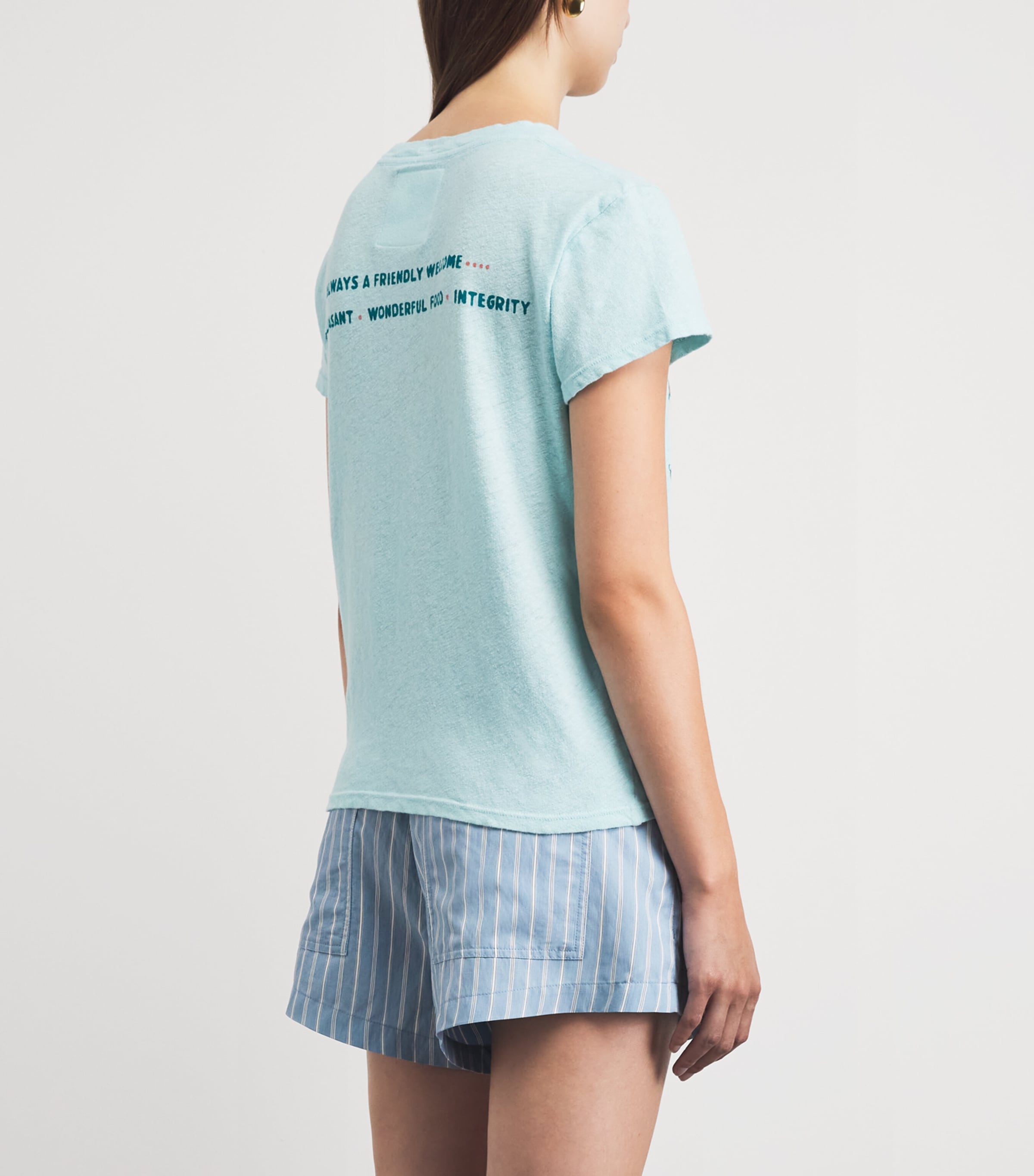 MOTHER Womens The Lil Sinful T-Shirt Lone Palm Image 5
