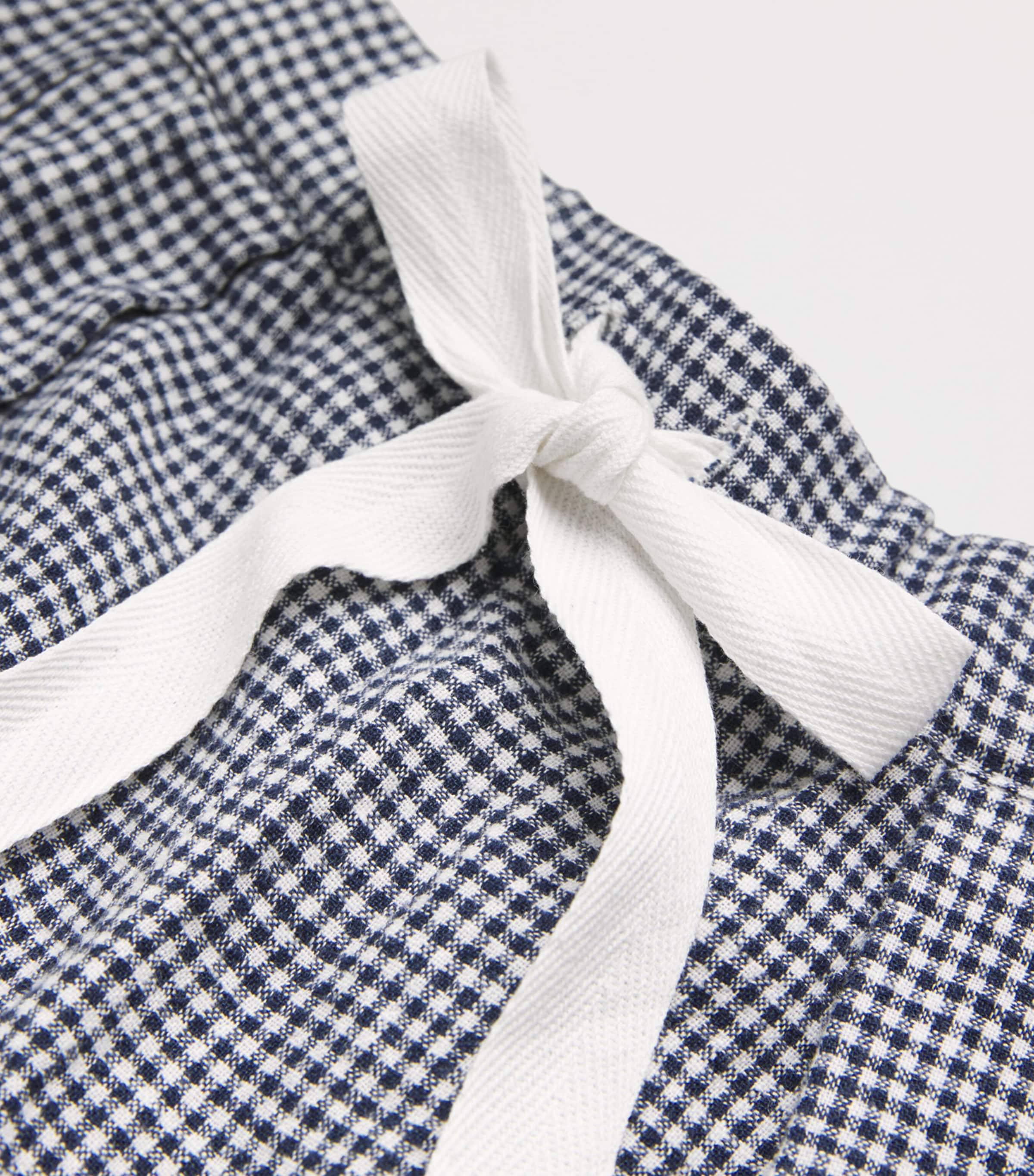 Linen-Blend Relaxed Pyjama Shorts GW/NA GINGHAM WHTE/N Image 5