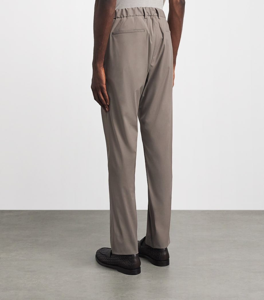 Corneliani Mens Techwool Straight Trousers Natural / Beige Image 5