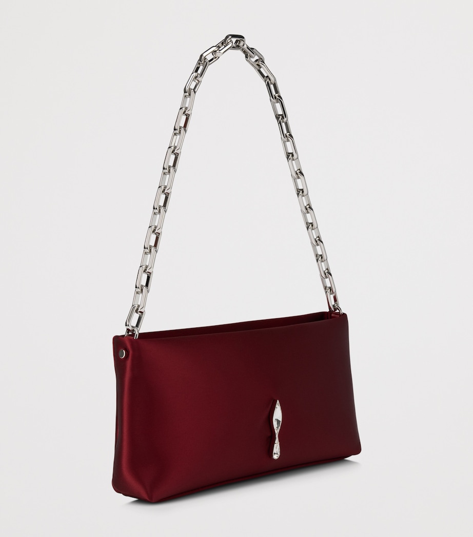 Christian Louboutin Maykimay Chain Pouch Neoprene Satin Clutch Bag Image 2