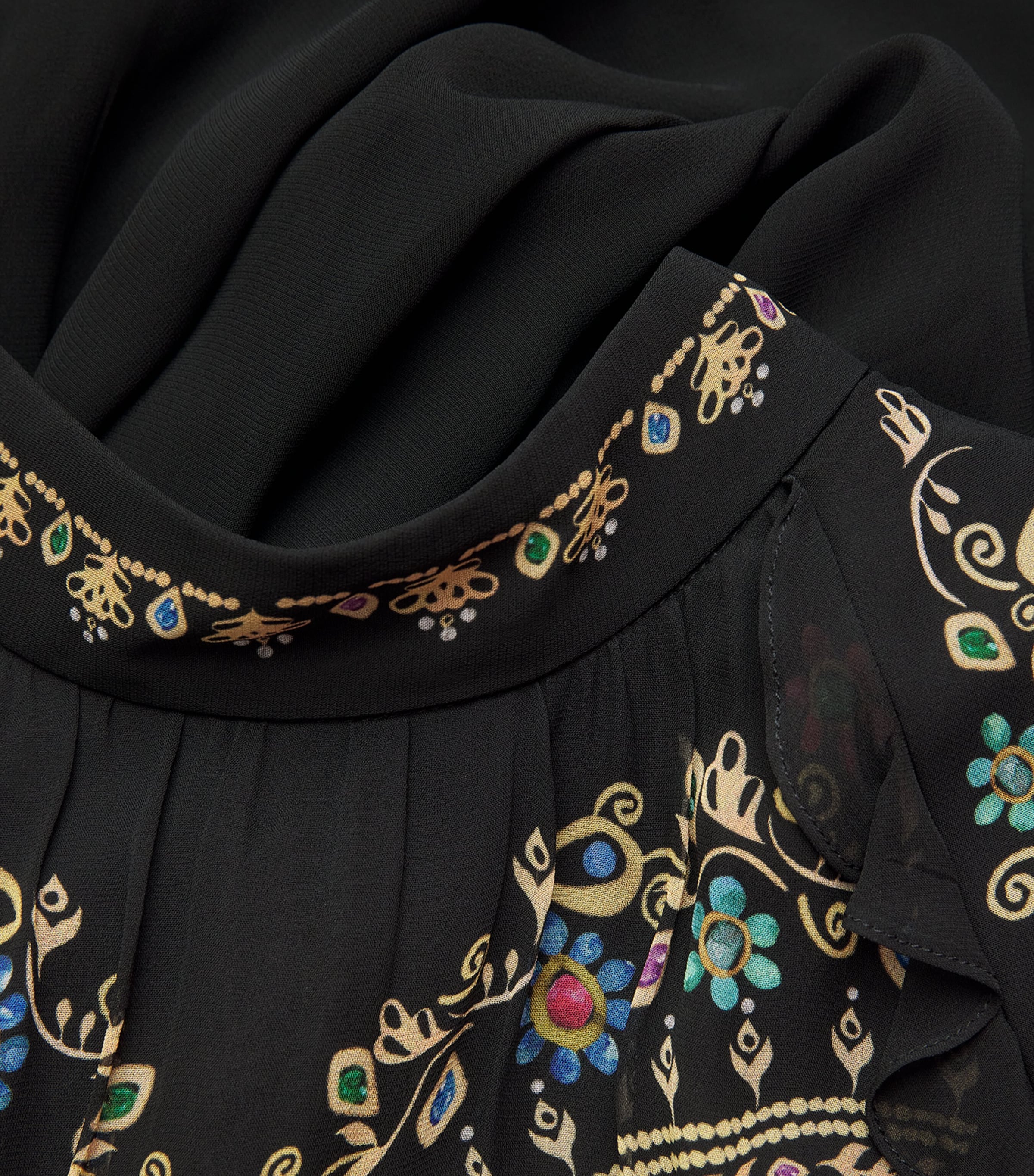 Georgette Printed Jacqui B Midi Dress 2344-PENDANT SCALLOP Image 5