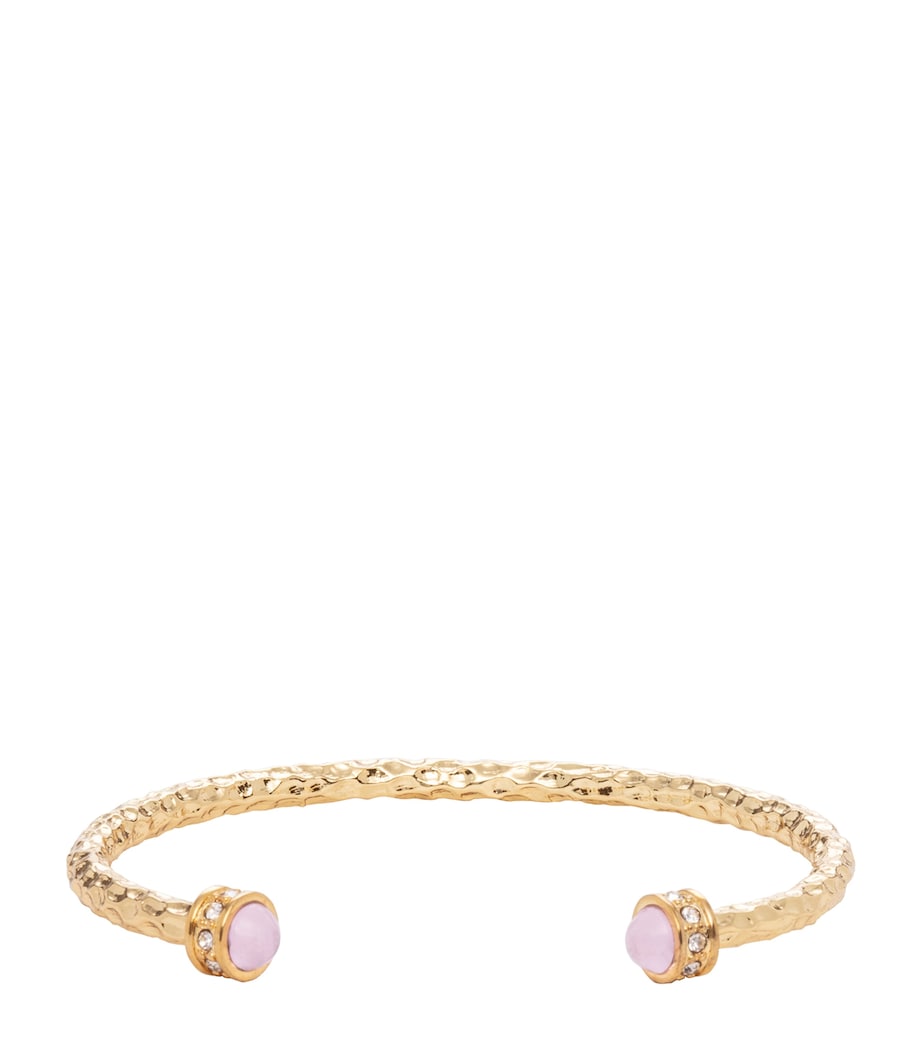 Halcyon Days Salamander Torque Bangle Rose Quartzgold Image 1