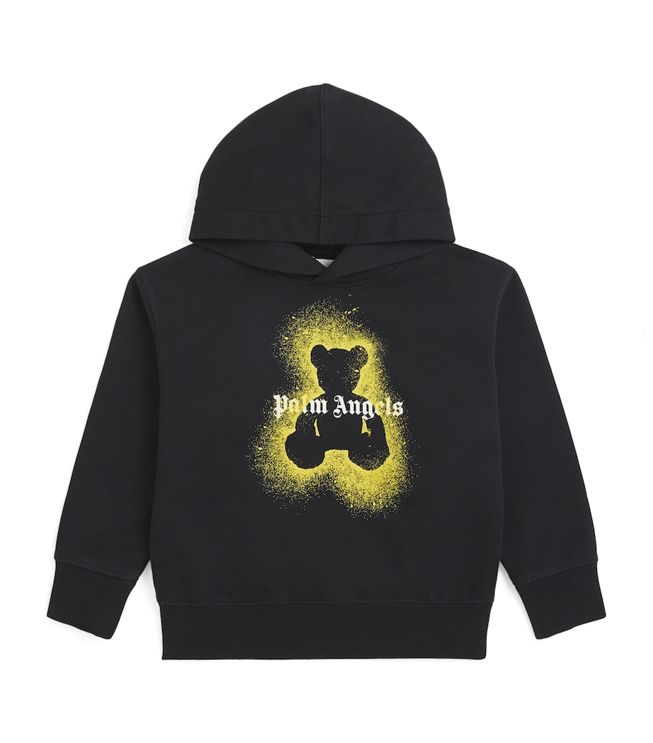 Cotton Spray Bear Hoodie (4-12 Years) 1016BLACK-OCHR YLLW Image 1