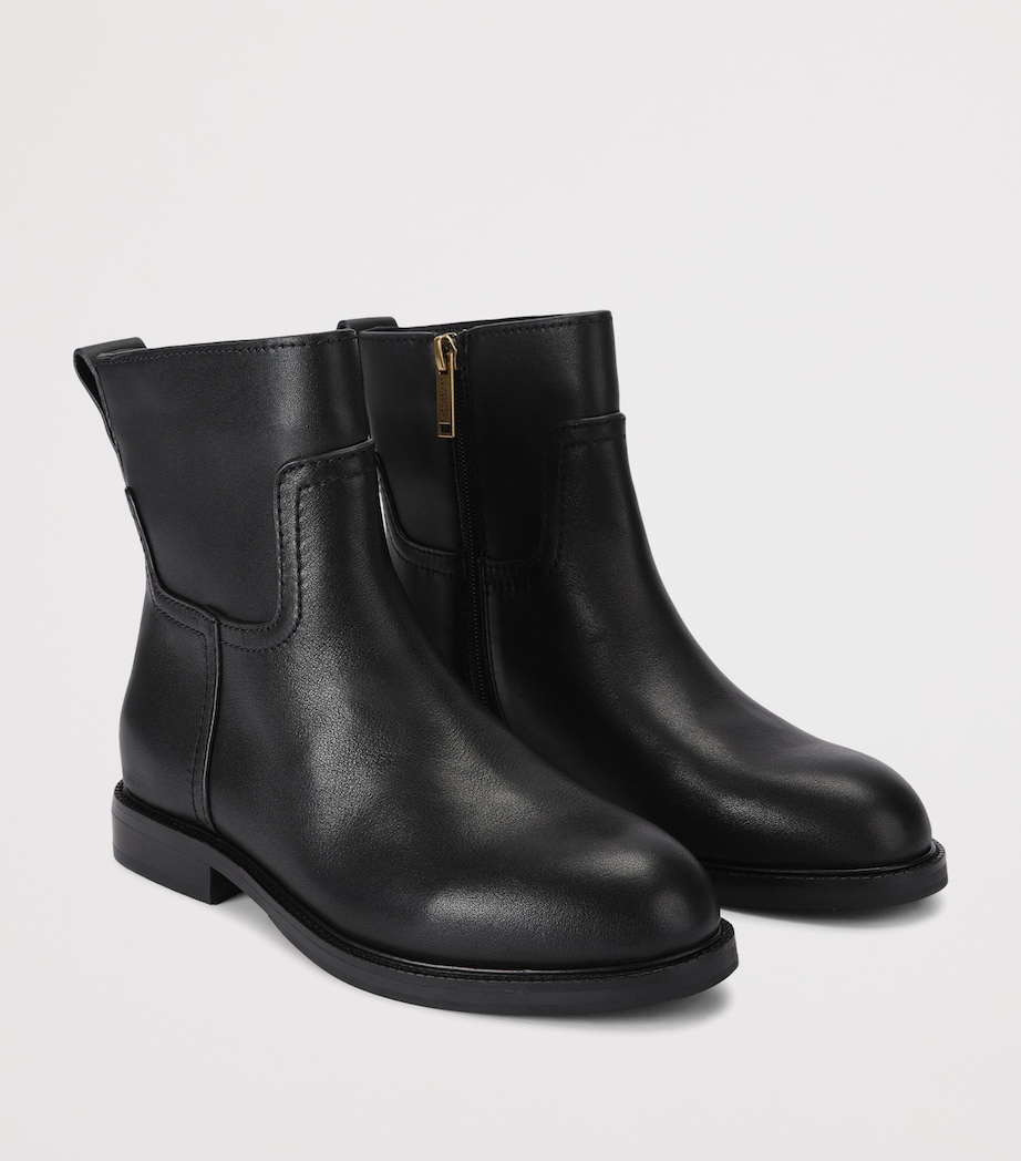 Kurt Geiger London Leather Sloane Ankle Boots Black Image 3