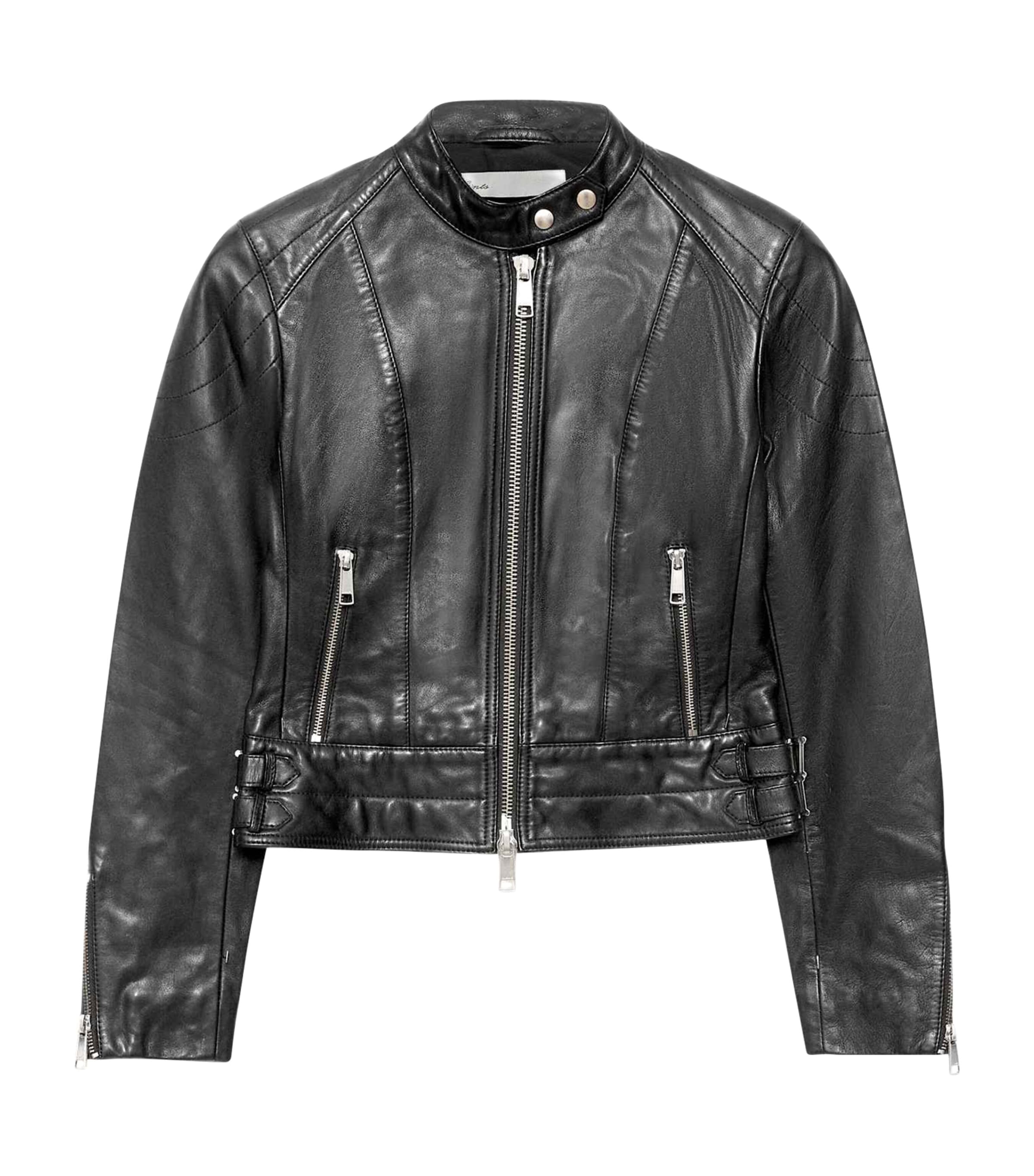 AllSaints Womens Comet Leather Jacket Black Image 1