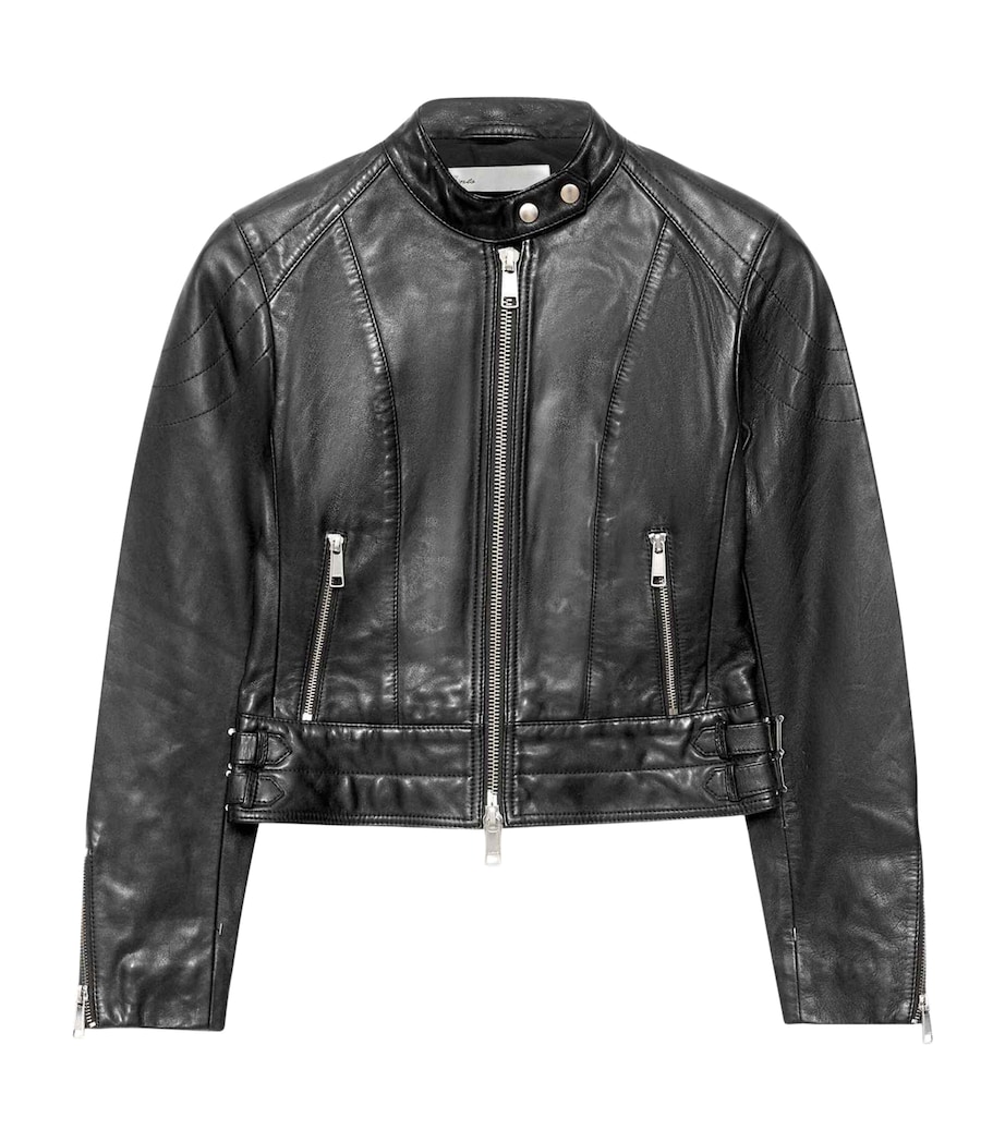 AllSaints Womens Comet Leather Jacket Black Image 1