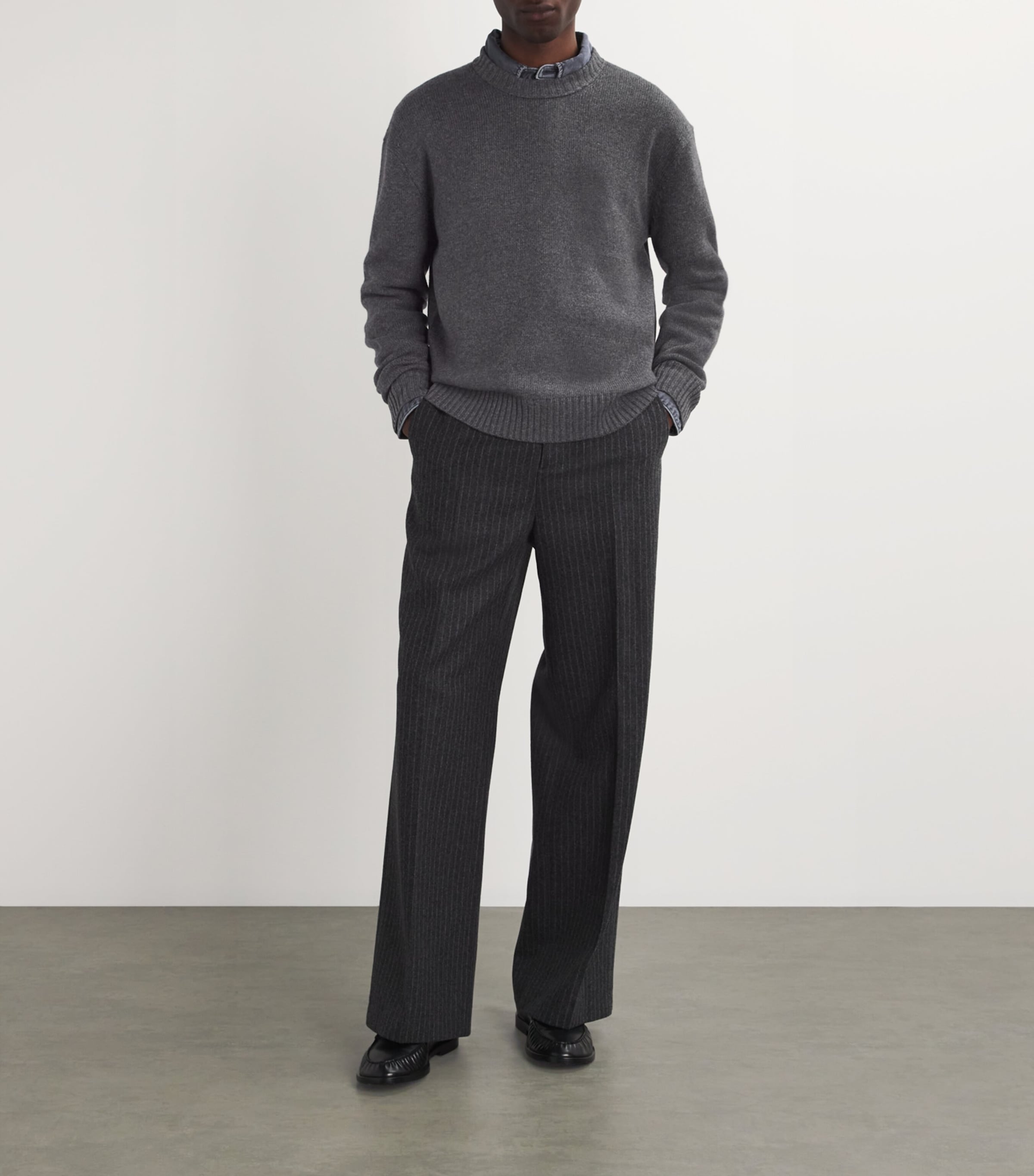 Wool-Cashmere Sweater LIGHT GREY MELANGE Image 2