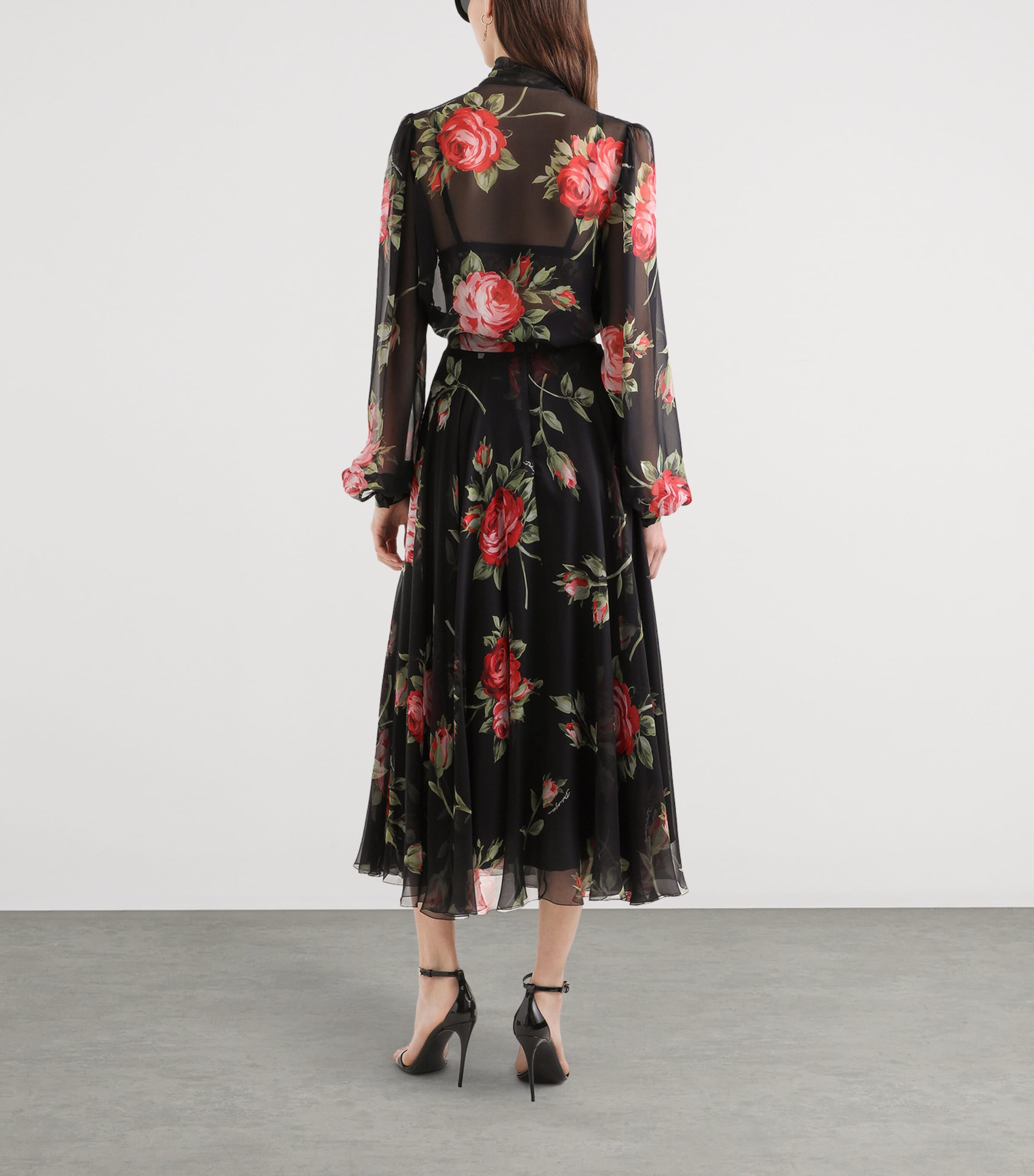 Silk Rose Print Blouse HN5ZN-BOUQ Image 4