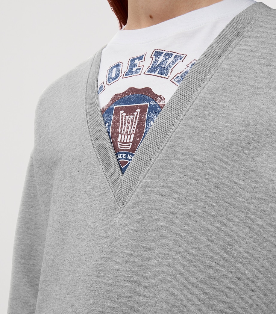 Layered Logo-Print Sweatshirt GREY MELANGE Image 5