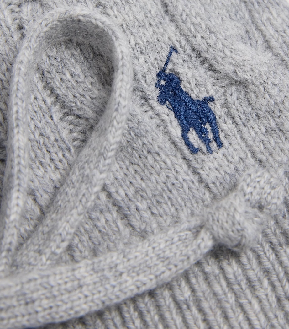 Wool-Cashmere Polo Pony Snood SOFT GREY HEATHER Image 3