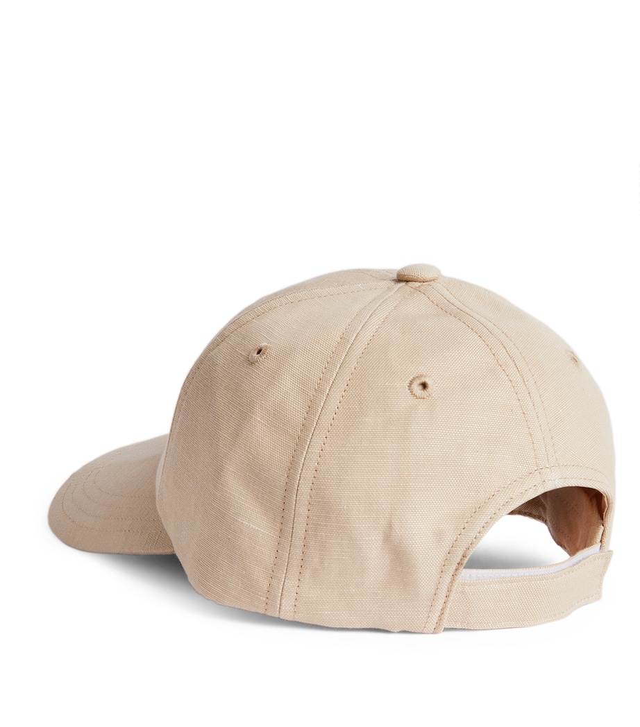 Cotton Logo Baseball Cap ECRU Image 2