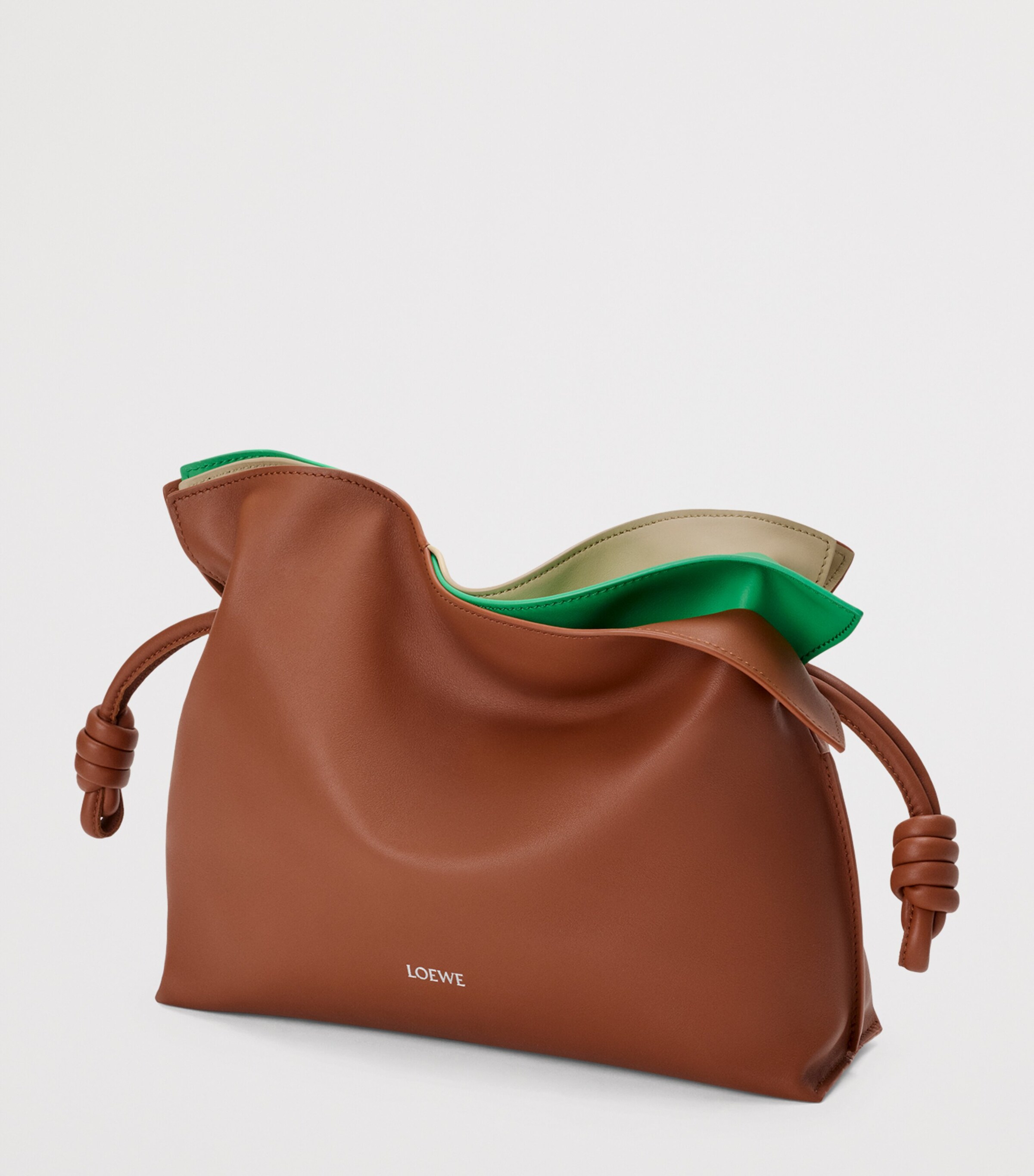 LOEWE Medium Leather Layers Flamenco Purse Multicolor Squirrel Image 2