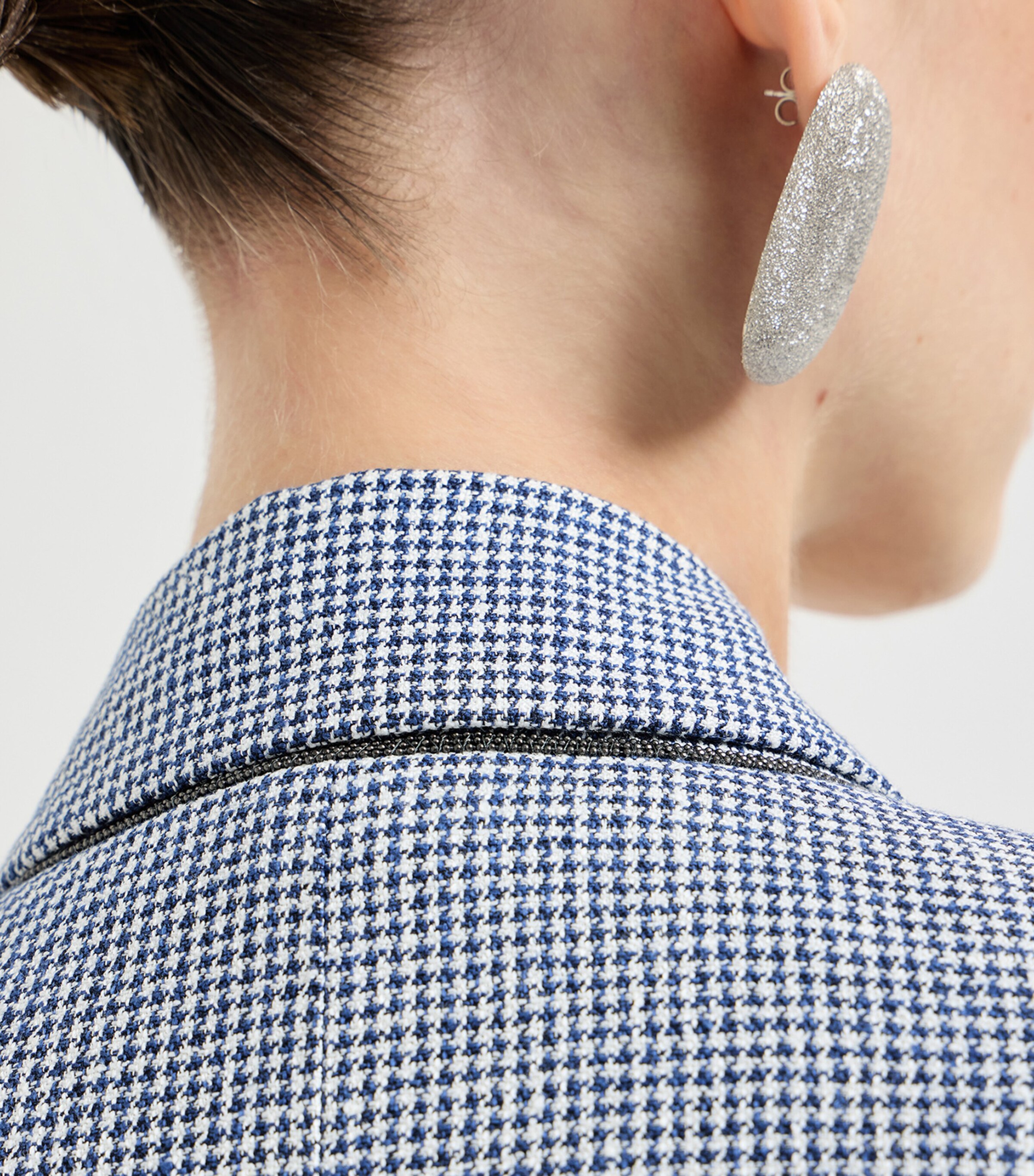 Brunello Cucinelli Womens Houndstooth Double-Breasted Blazer Image 6