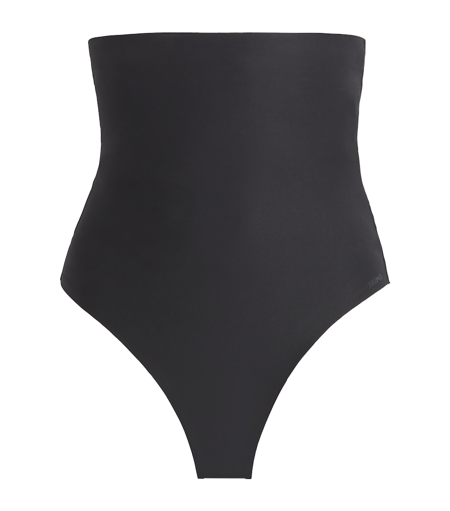 Skims Womens Body Core Sculpt High-Waist Thong Onyx Image 1