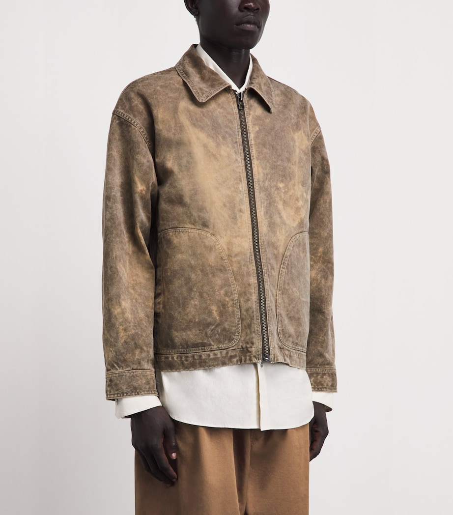 IM MEN Mens Cotton Elements Jacket Dark Beige Image 4