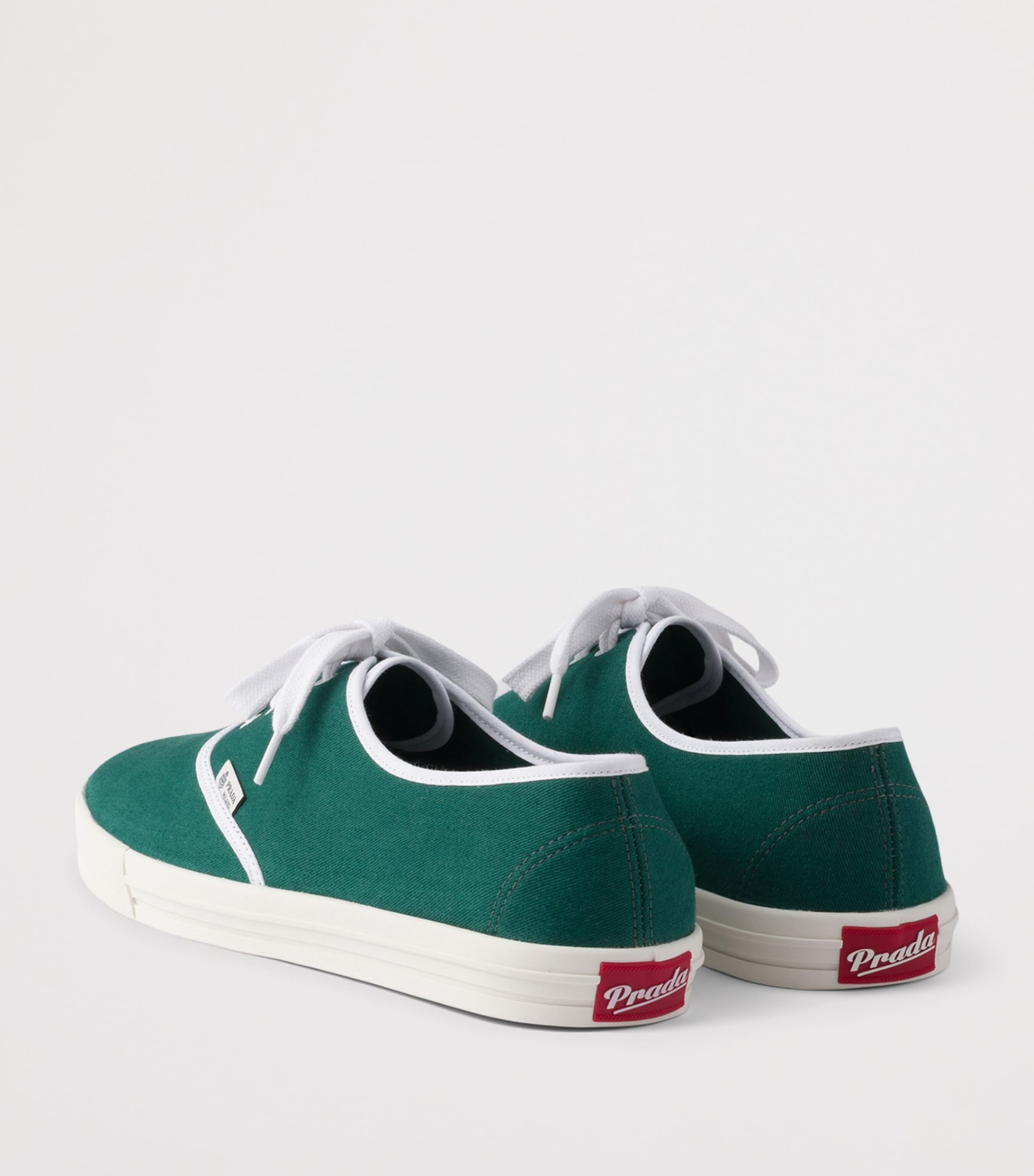 Prada Cotton Drill Low-Top Sneakers Image 5