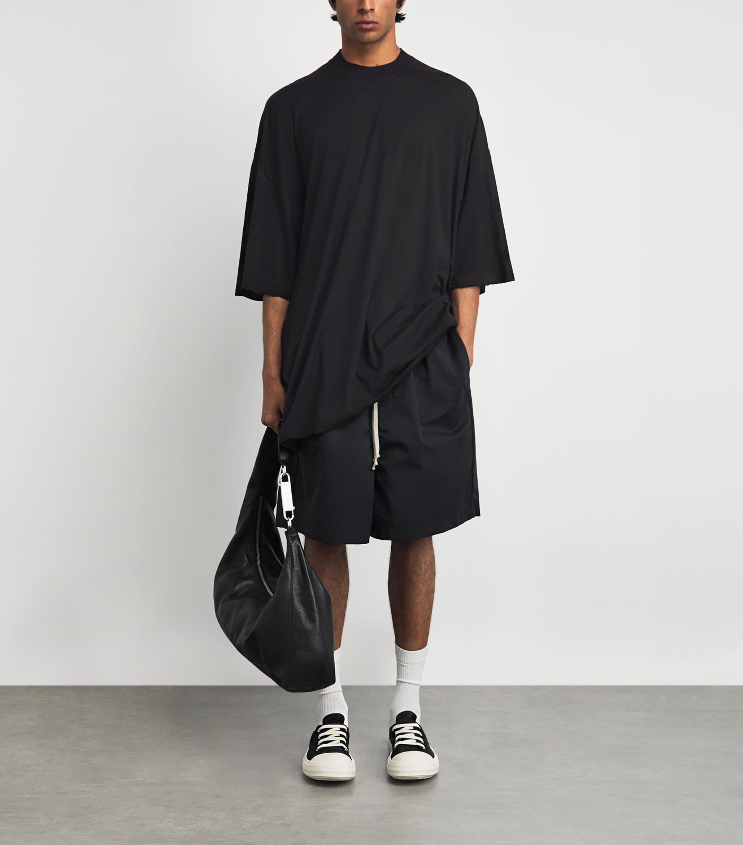 Rick Owens Mens Cotton Tommy T-Shirt Black Image 2
