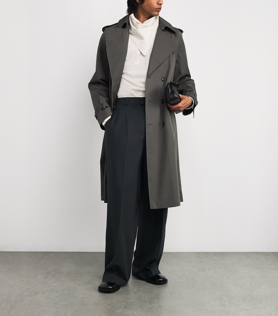 Virgin Wool Wide-Leg Trousers 020 - ANTHRACITE Image 2