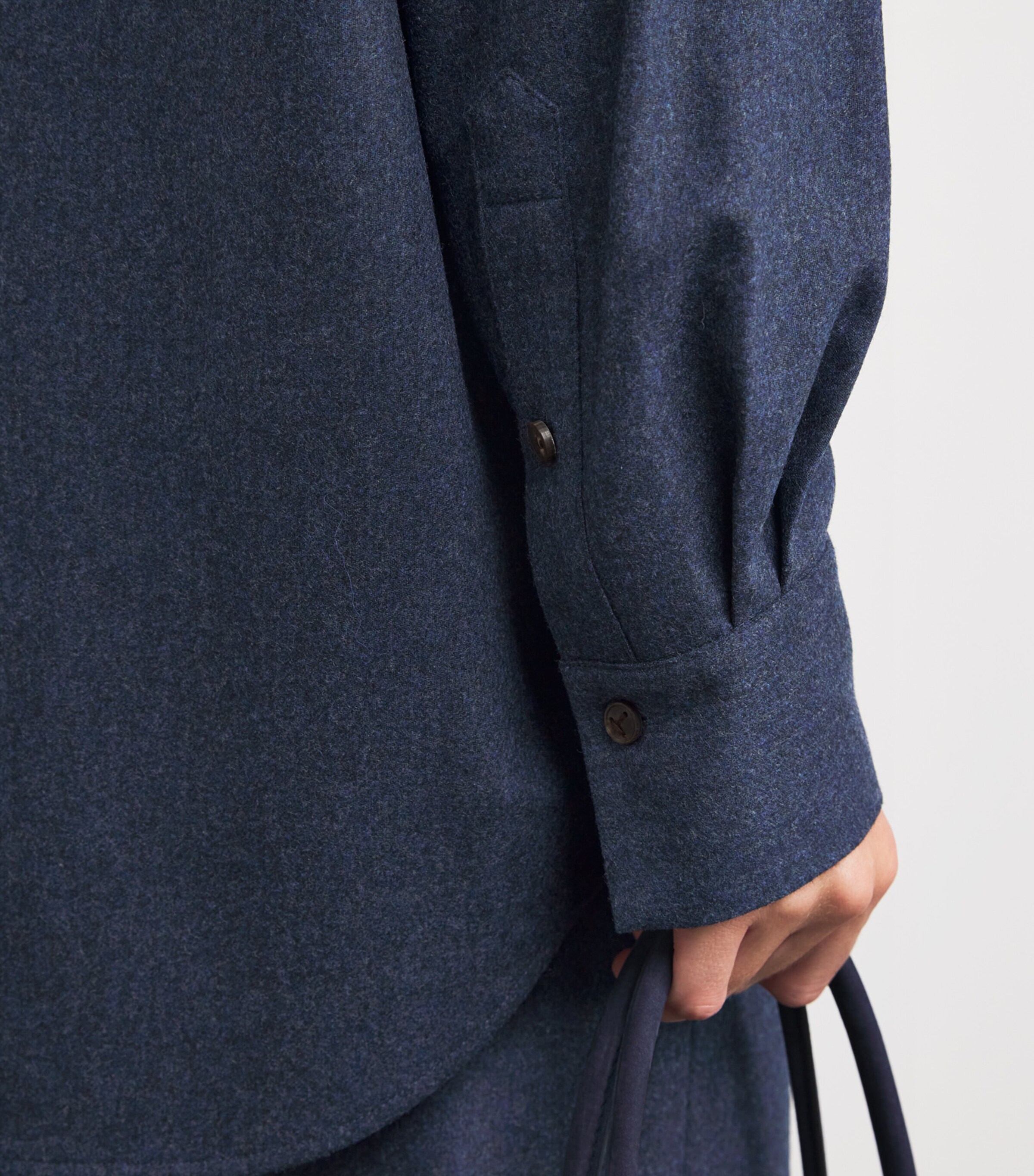 Lafayette 148 Womens Wool-Cashmere Pullover Shirt Admr Blu Mln Image 6