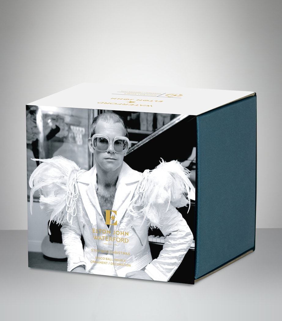 x Elton John Crystal 'E' Bauble CLEAR Image 6