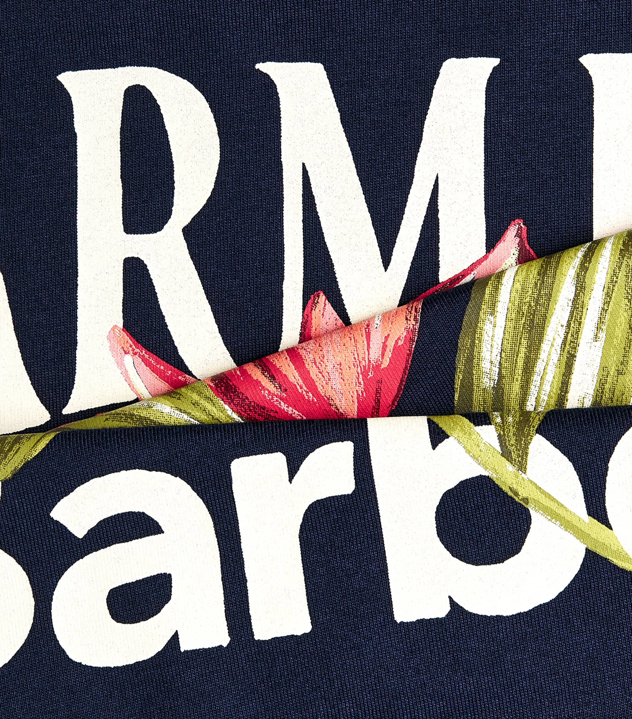 Barbour Womens x Farm Rio Wild Flower T-Shirt Navy Image 6