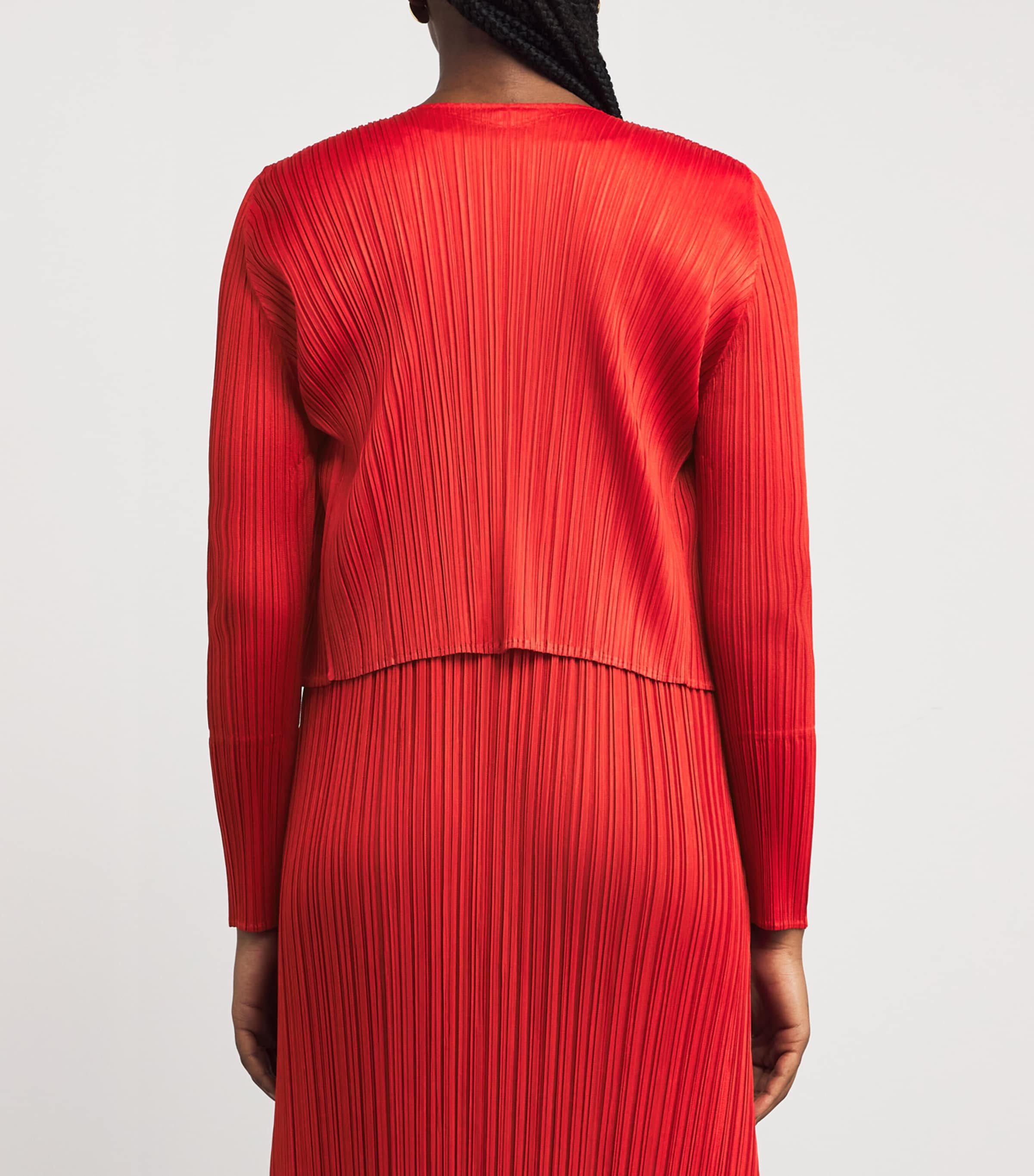 Monthly Colors July Cardigan BRIGHT RED Image 4