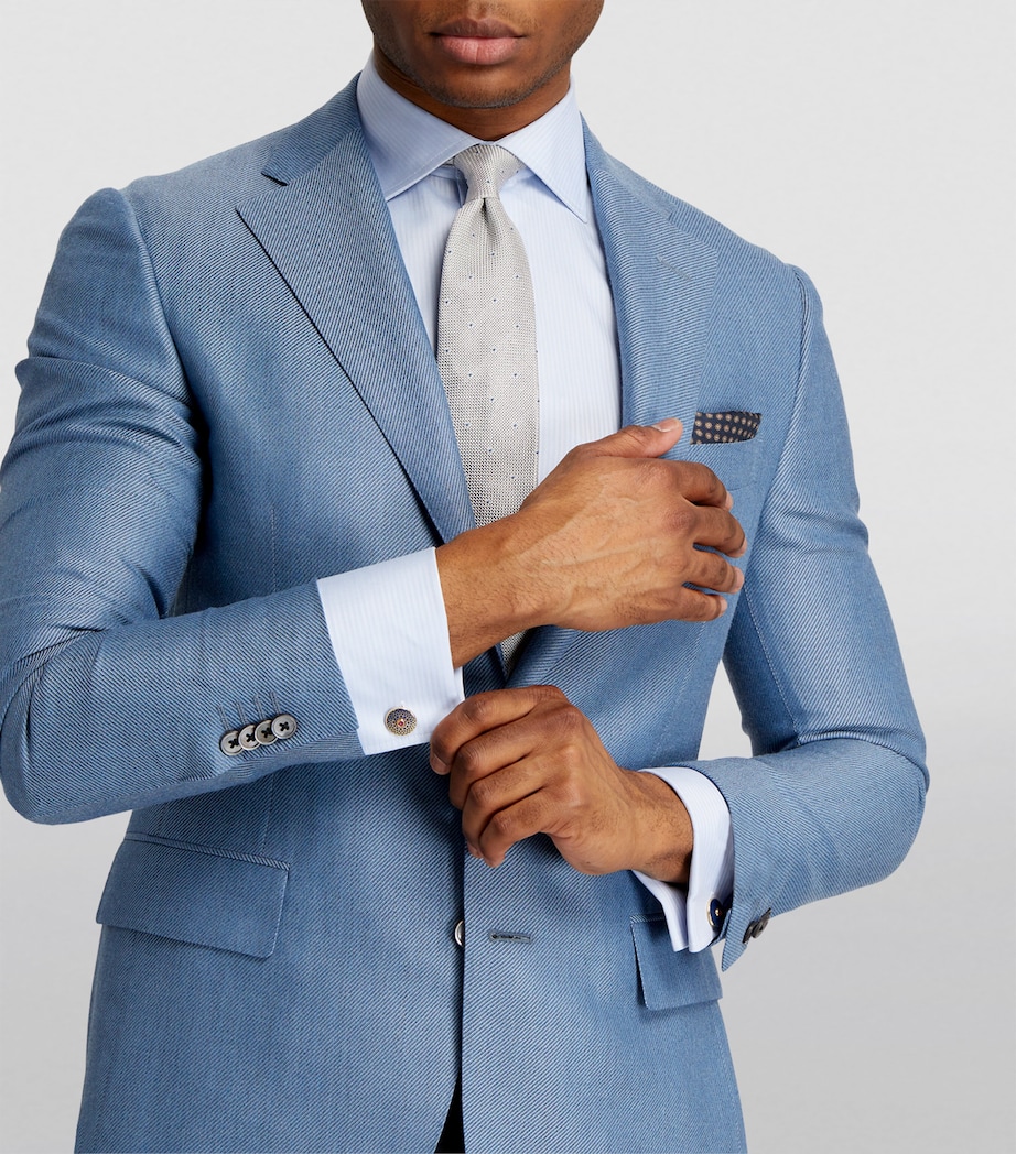 Yellow Gold and Ruby Patterned Cufflinks GOLD Image 5