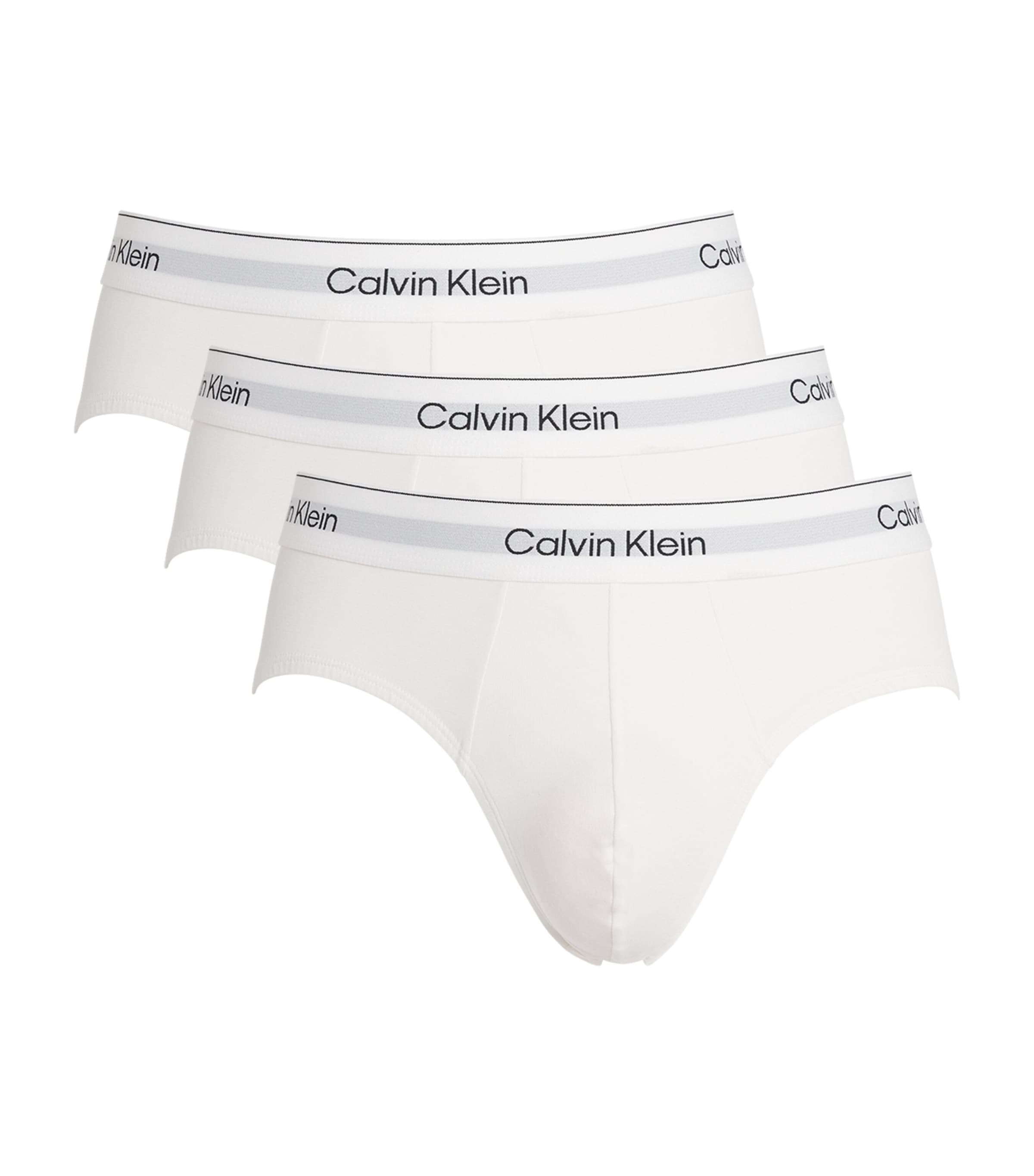 Calvin Klein Cotton Stretch Icon Hip Briefs (Pack of 3) | Men Clothing | Socks & Underwear | Boxers & Briefs | Designers | Calvin Klein