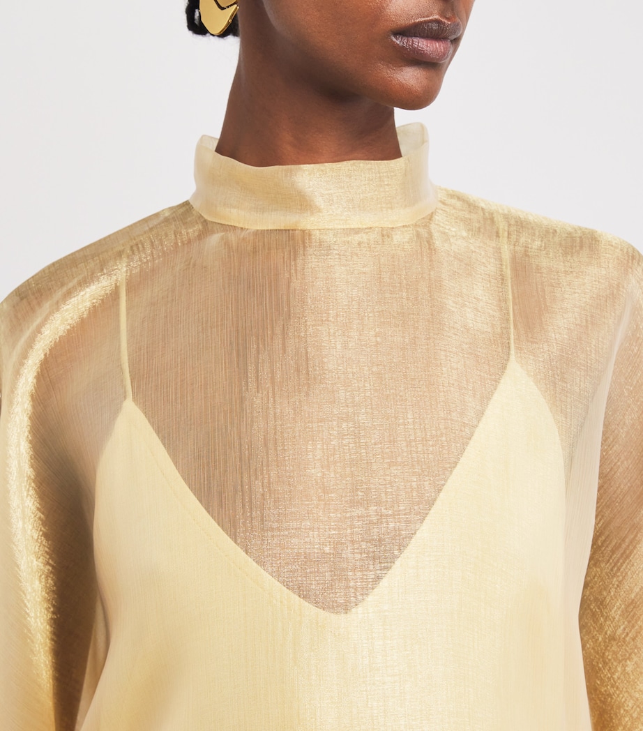 Organza Sphinx Maxi Kaftan GOLD Image 4