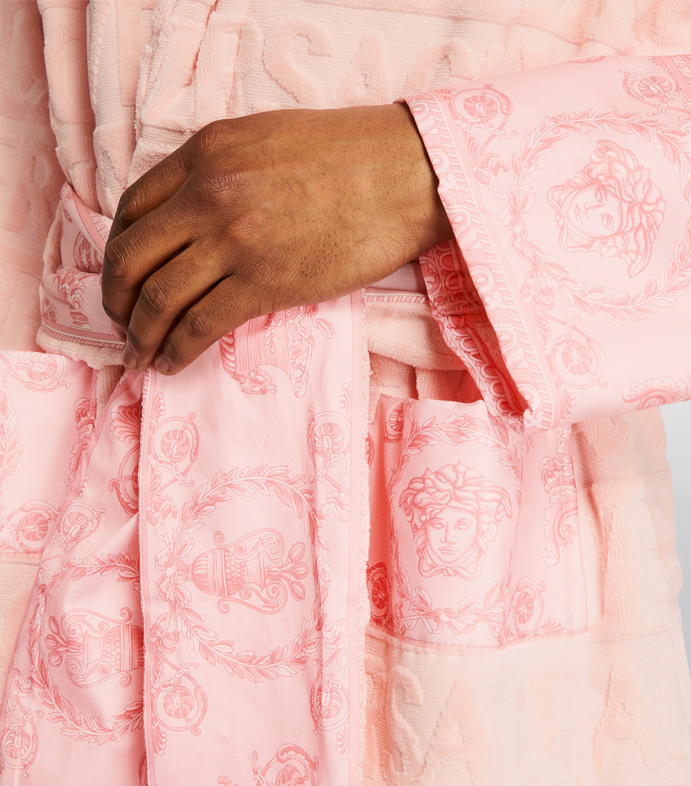 Versace Baroque Bath Robe Pnk/pnk Image 3