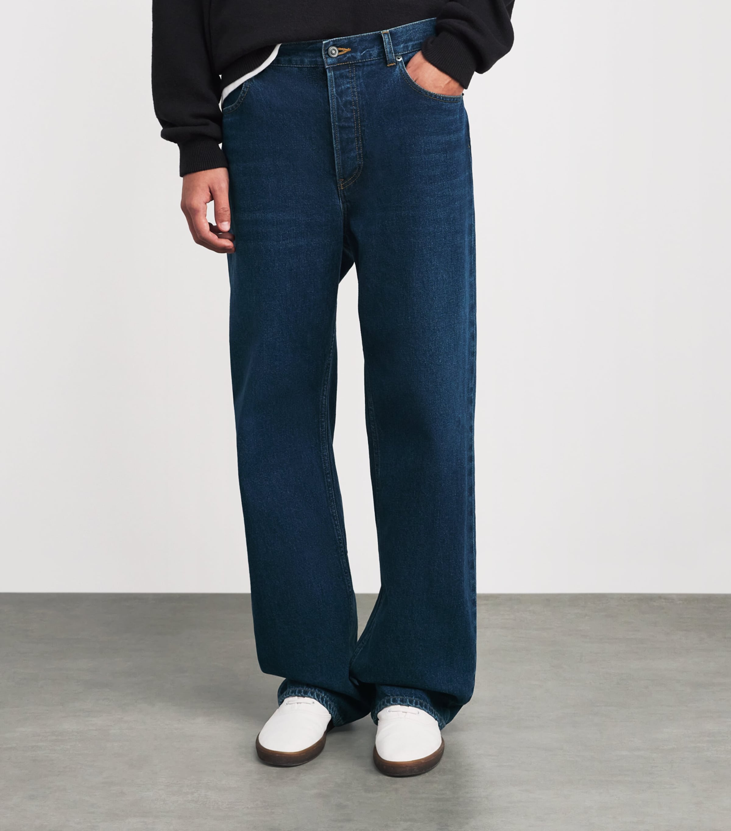 The Row Mens Siouxie Straight Jeans Indigo Image 3