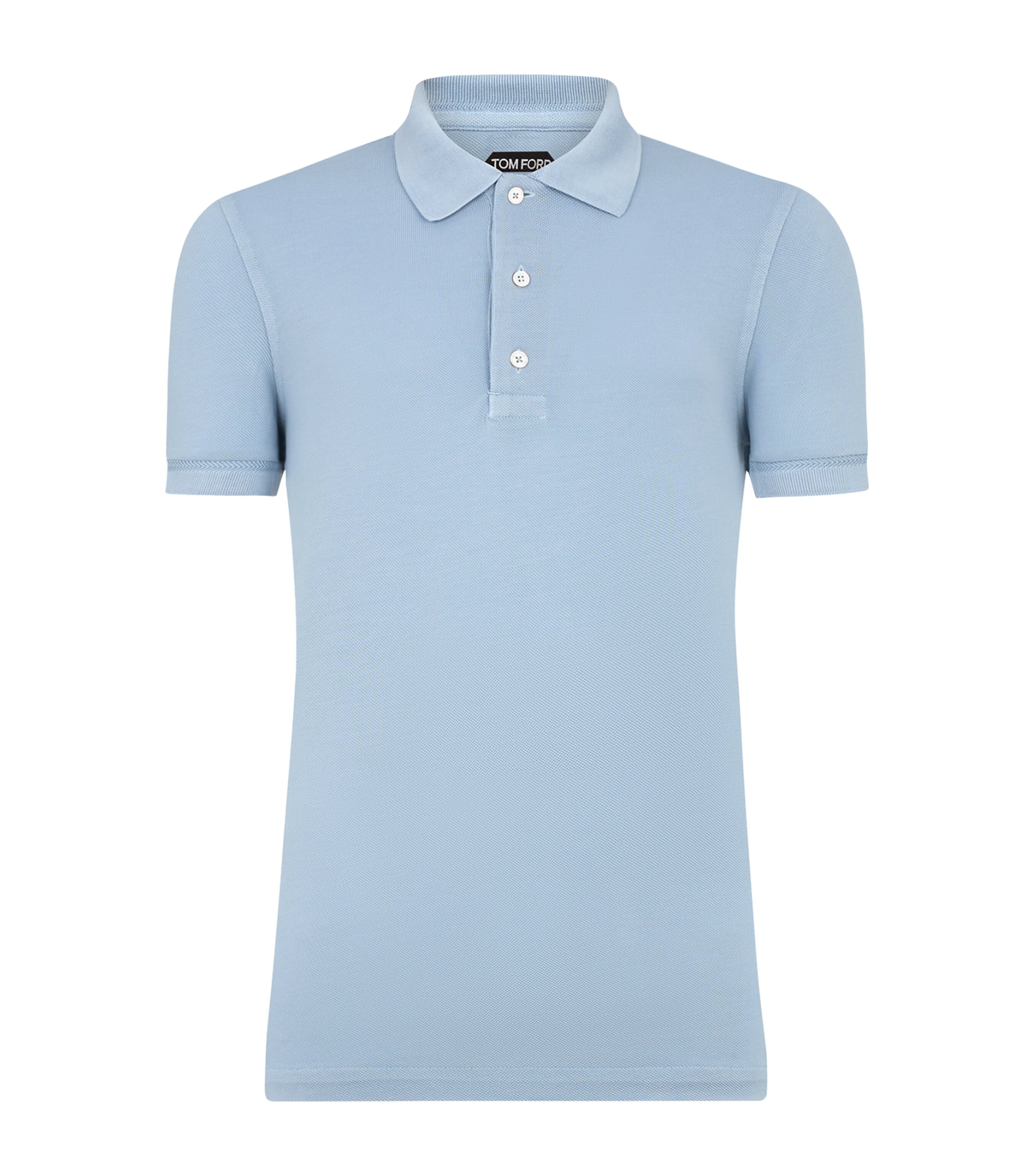 Tom Ford Piquet Polo Shirt In Blue