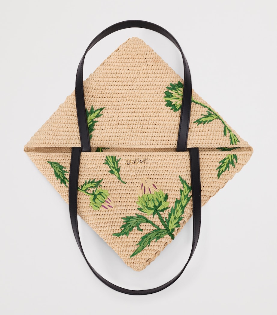 LOEWE x Paula's Ibiza Artichoke Puzzle Fold Tote Bag Natural/green Image 4