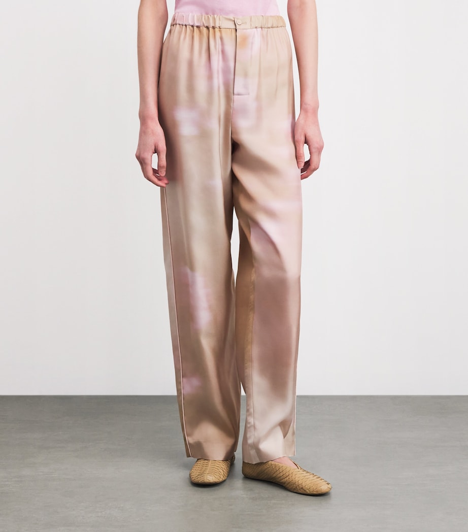 Silk Printed Trousers VR1 MEMENTO ROSAE Image 3