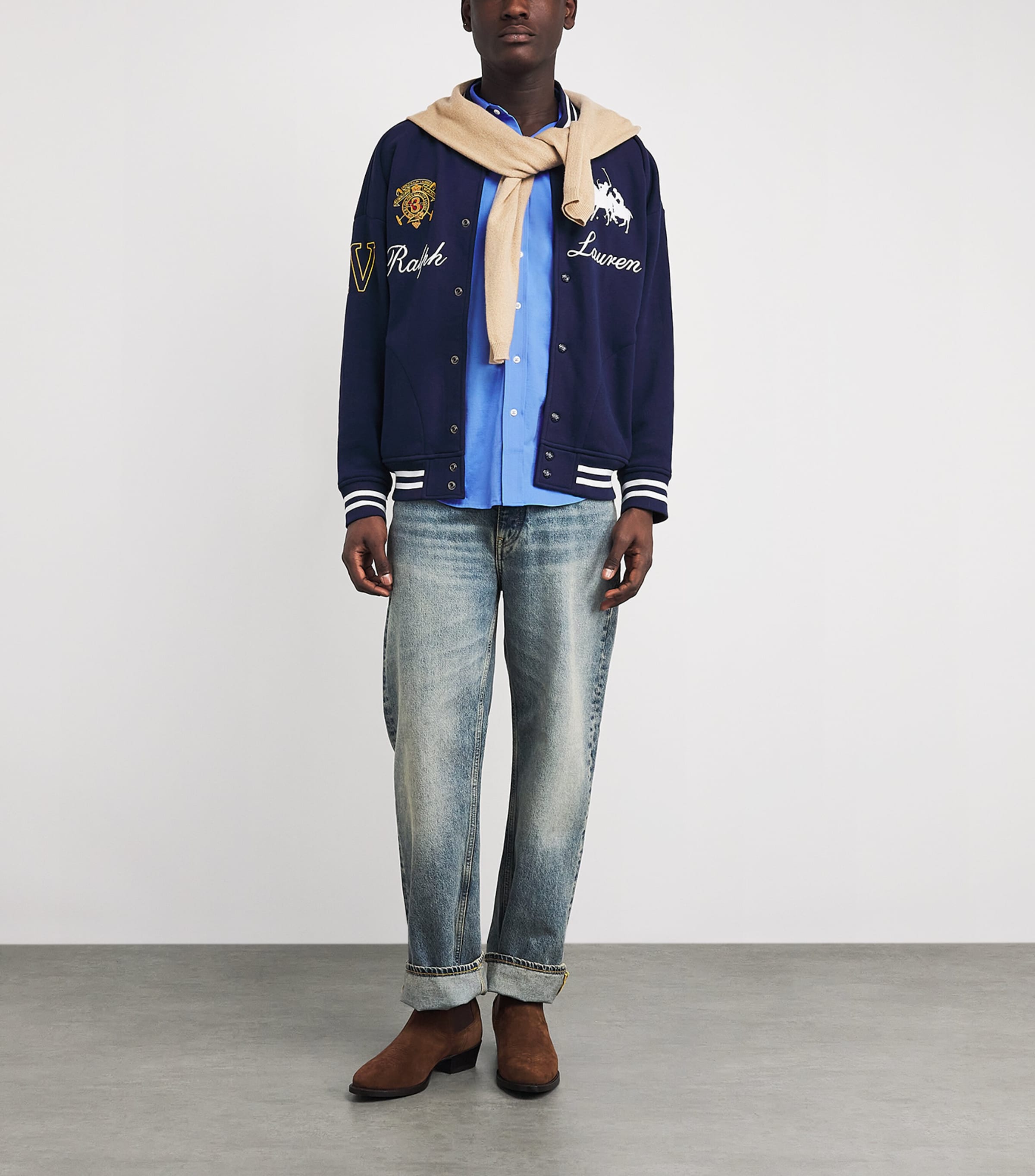 Polo Ralph Lauren Mens Cotton-Jersey Shirt Blu Image 2