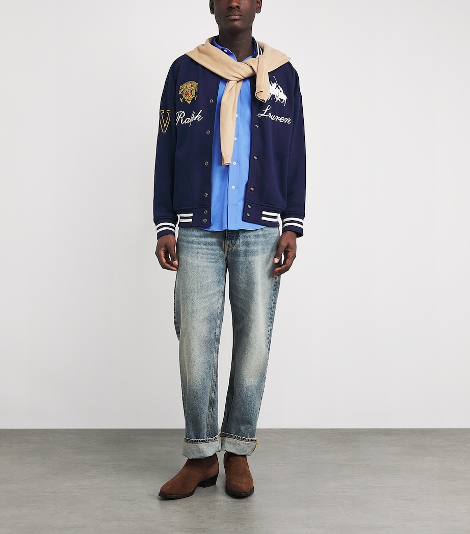Polo Ralph Lauren Mens Cotton-Jersey Shirt Blu Image 2