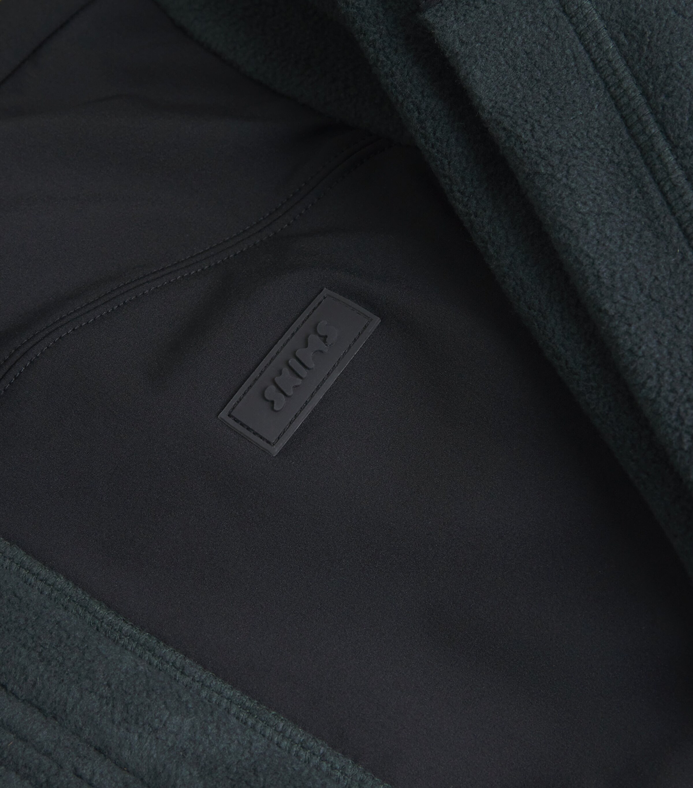 Skims Womens Fleece Fitted Jacket Dark Teal Image 5