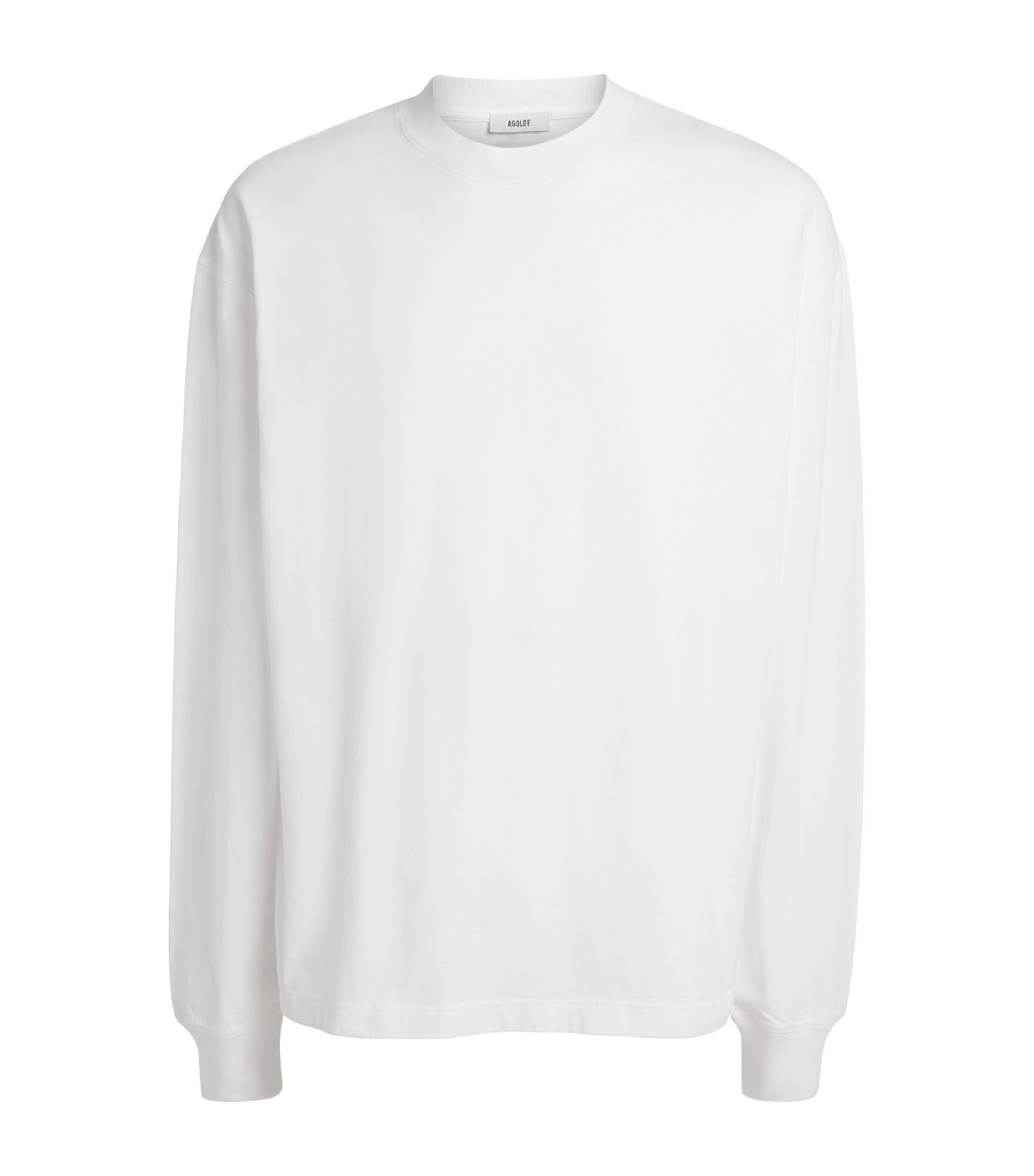 AGOLDE Mens Cotton Asha Long-Sleeve T-Shirt White Image 1