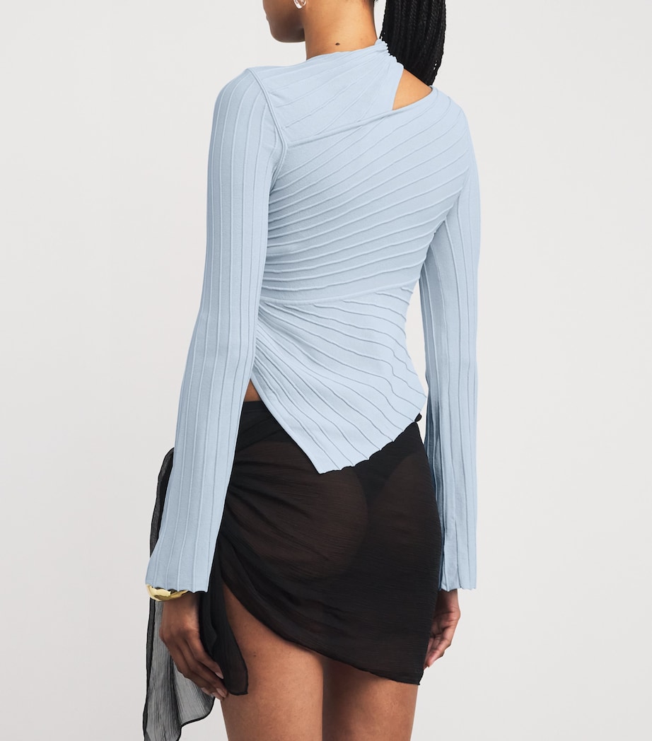 Knitted Tayla Long-Sleeve Top COASTAL Image 4