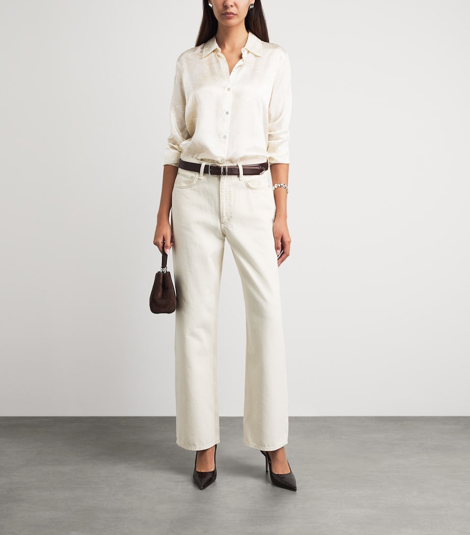 L'Agence Womens Silk Tyler Blouse Vwtp Vnt Wt Tnl Psly Image 2