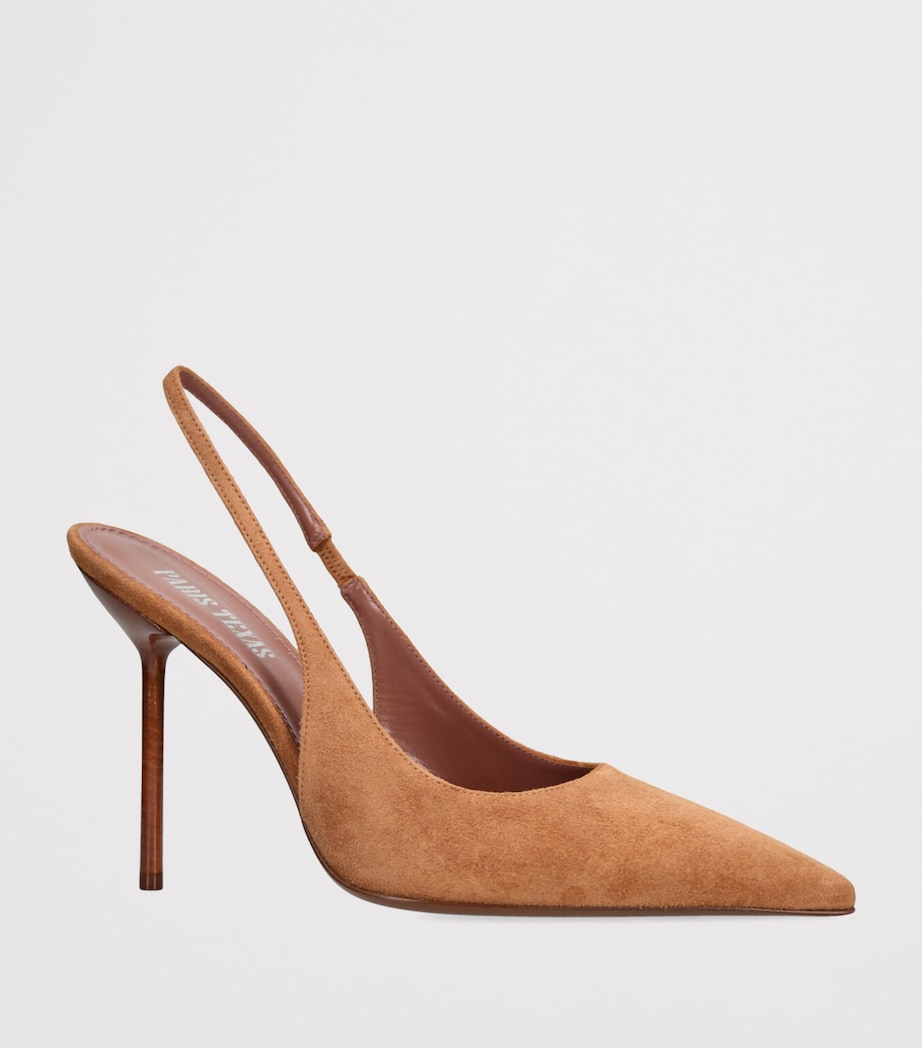Suede Lidia Slingback Pumps 105 BEIGE Image 3