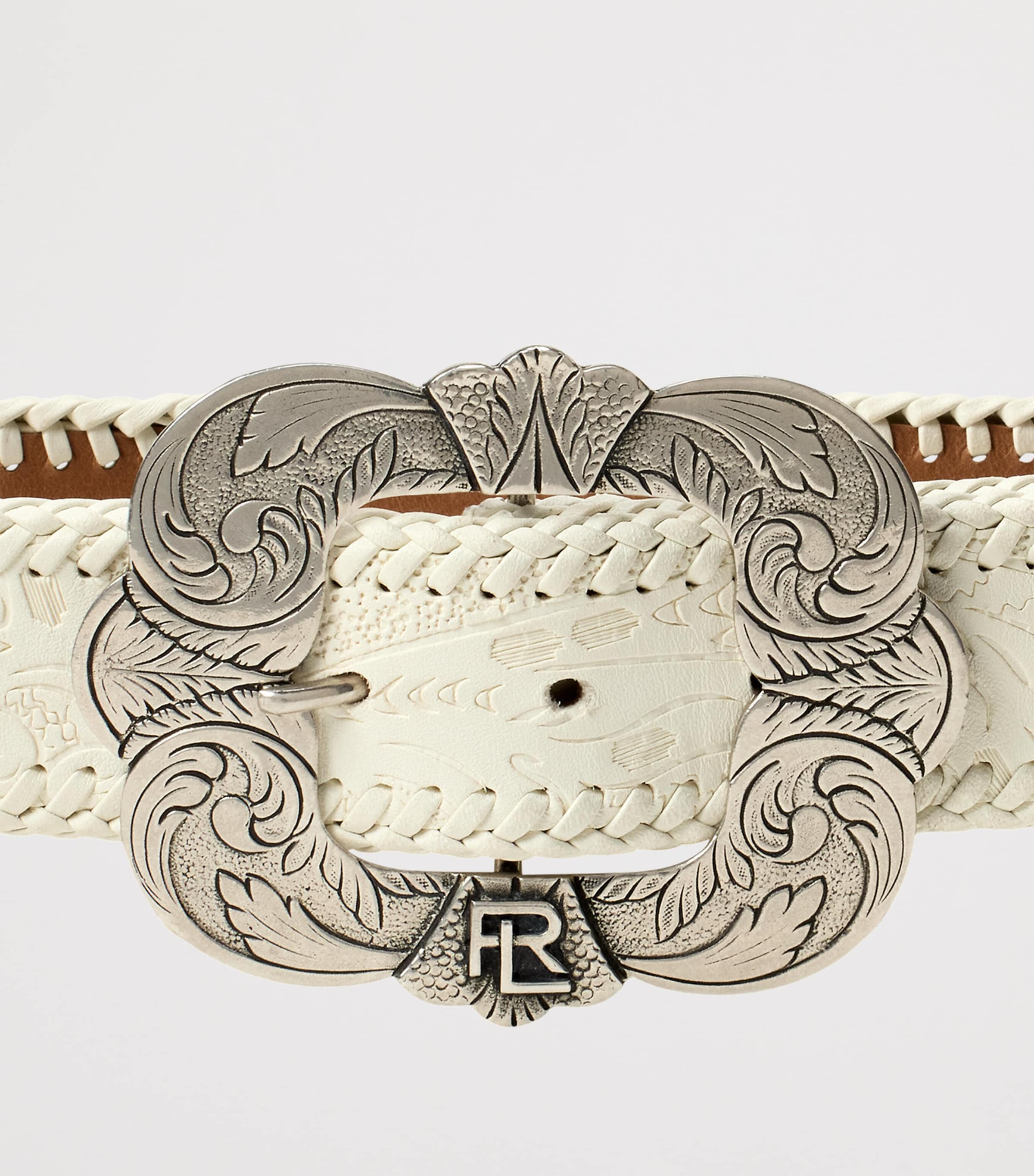 Leather Embellished Belt LUX CREAM Image 4
