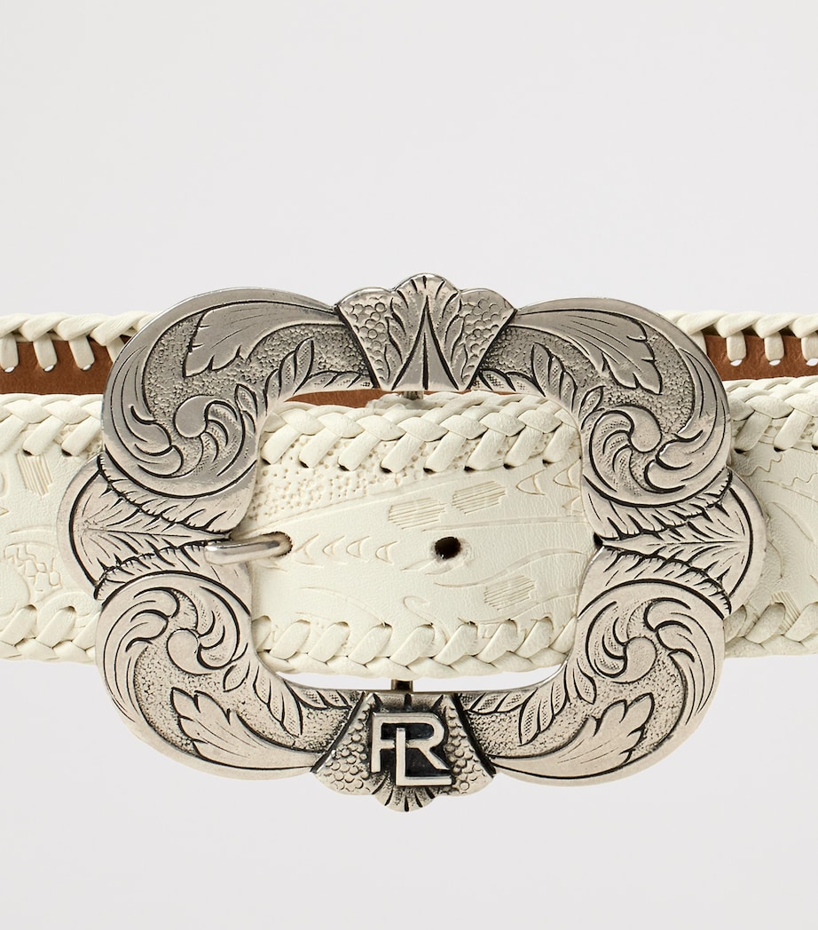 Leather Embellished Belt LUX CREAM Image 4