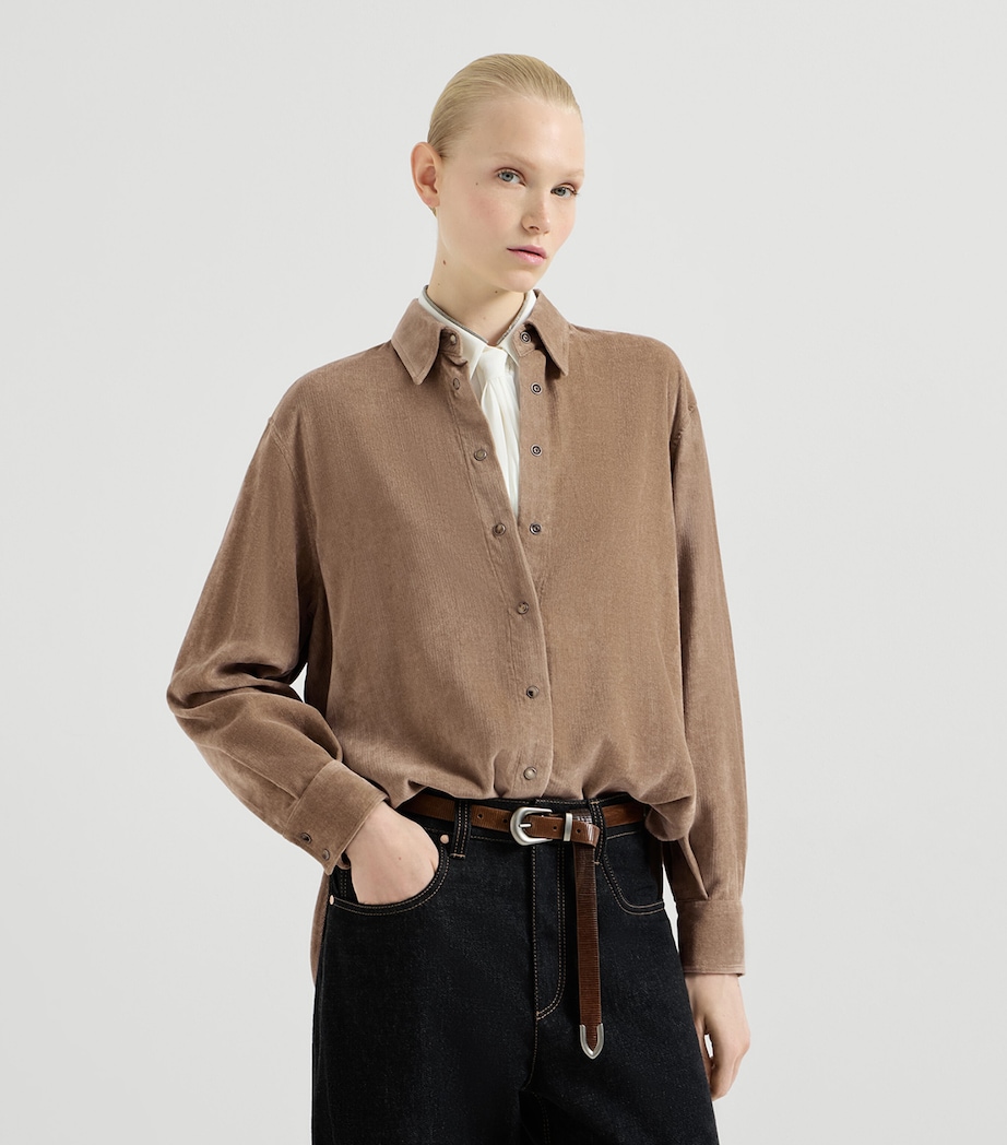 Brunello Cucinelli Womens Technical Shirt Cappuccino Image 4