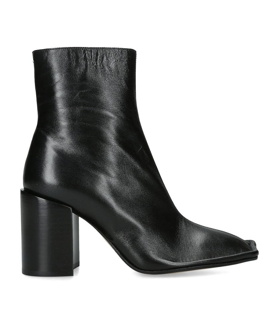 Maison Margiela Leather Piped Ankle Boots 85 Black Image 1