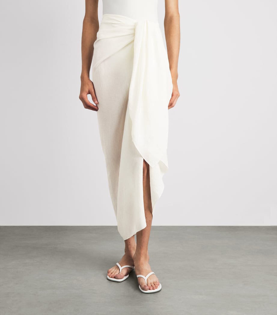 AWAY THAT DAY Womens Paros Sarong Ivory Image 4