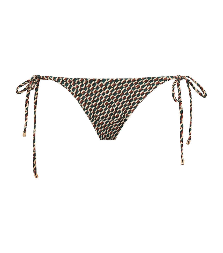 Side-Tie Catania Bikini Bottoms IVY GREEN GEO PRINT Image 1
