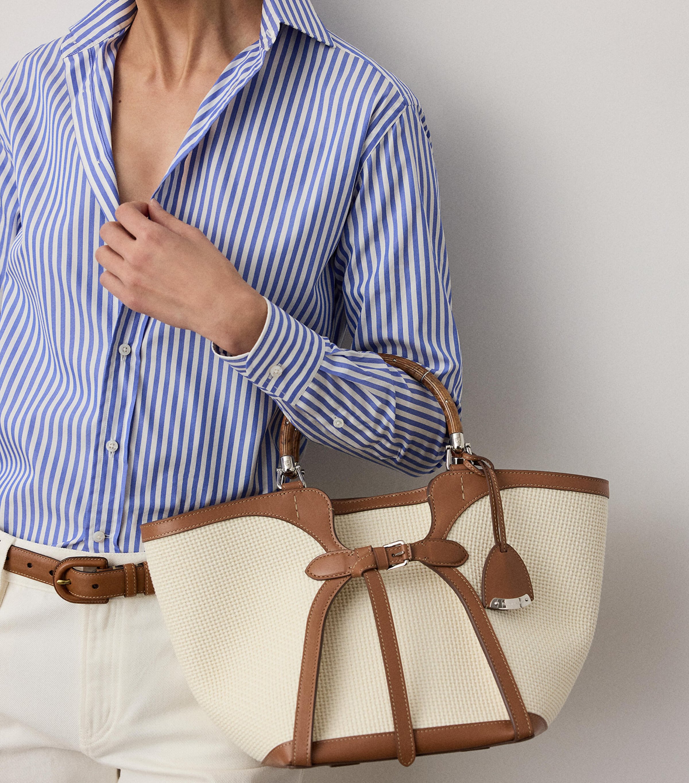 The Ralph Woven Tote Bag NATURAL-101 Image 4